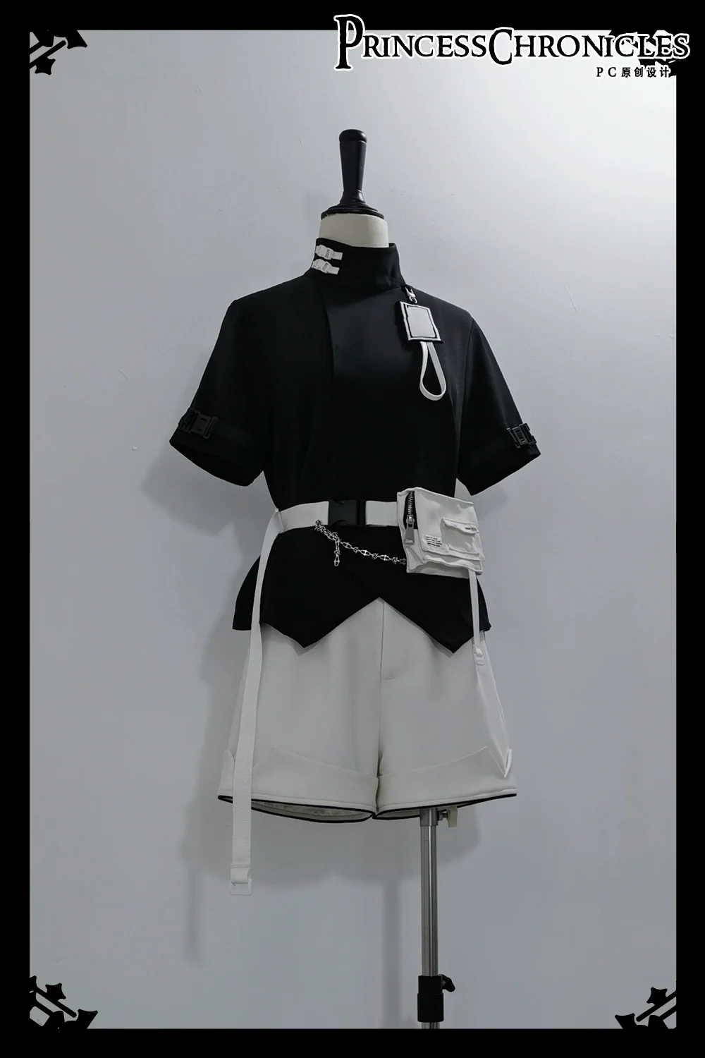 White Cat - Futuristic Style Cool Lolita Pants Suit With Cat Ear Coat - Image 25