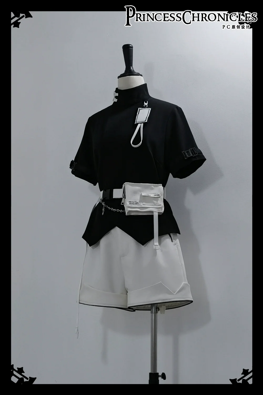 White Cat - Futuristic Style Cool Lolita Pants Suit With Cat Ear Coat - Image 26