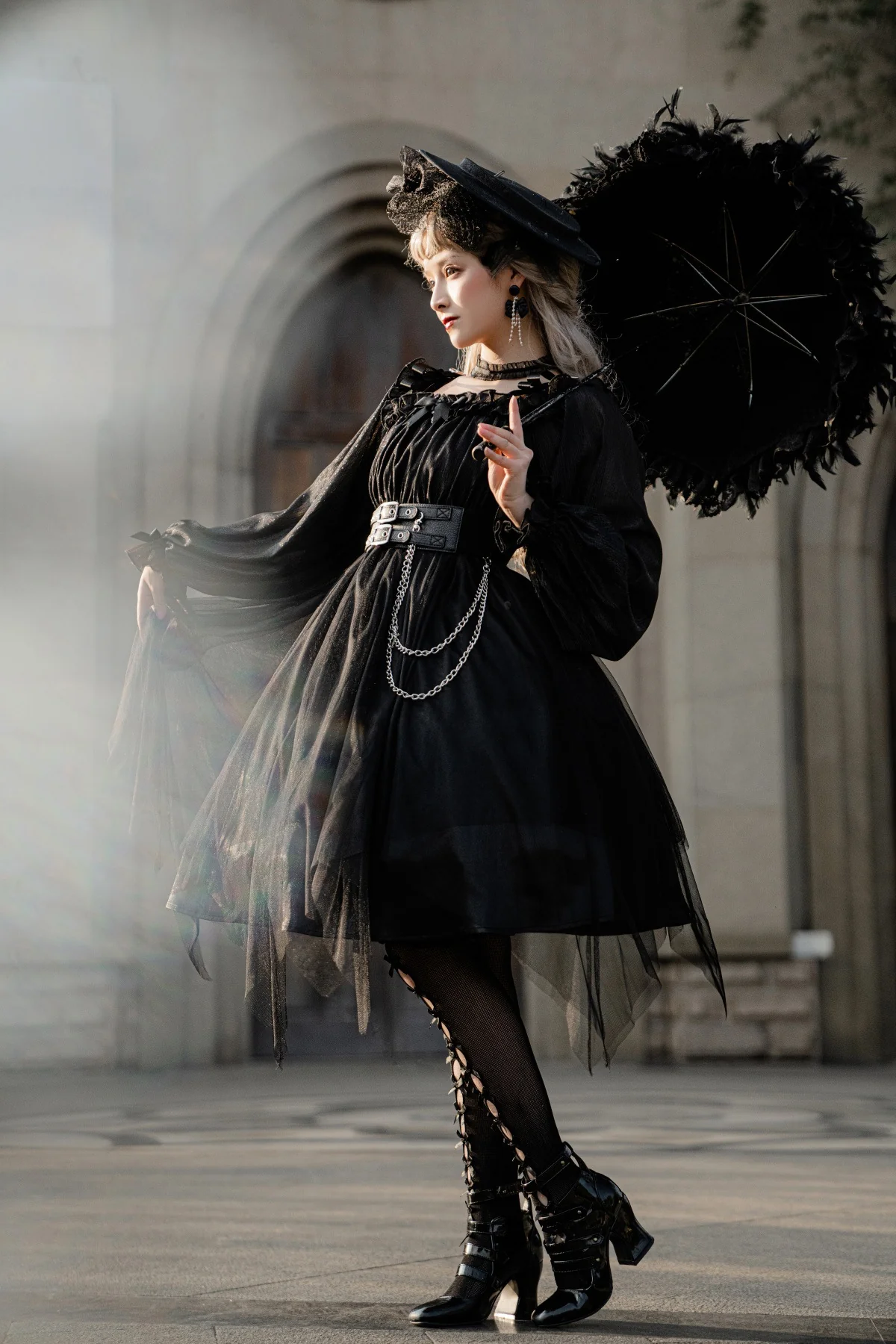 The Girl Assassin - Halloween Gothic Lolita Irregularly Hemline Dress - Image 28