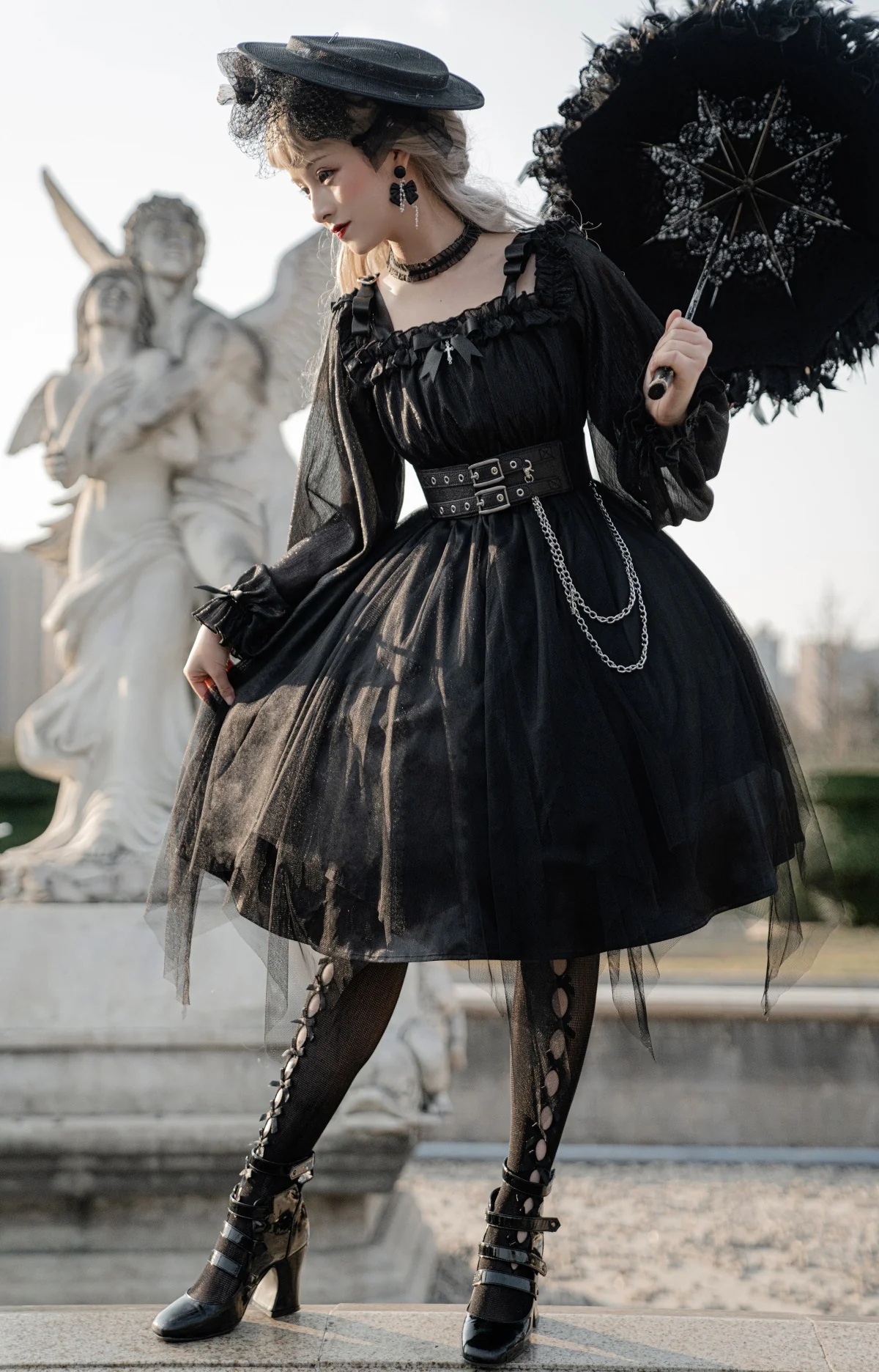 The Girl Assassin - Halloween Gothic Lolita Irregularly Hemline Dress - Image 31