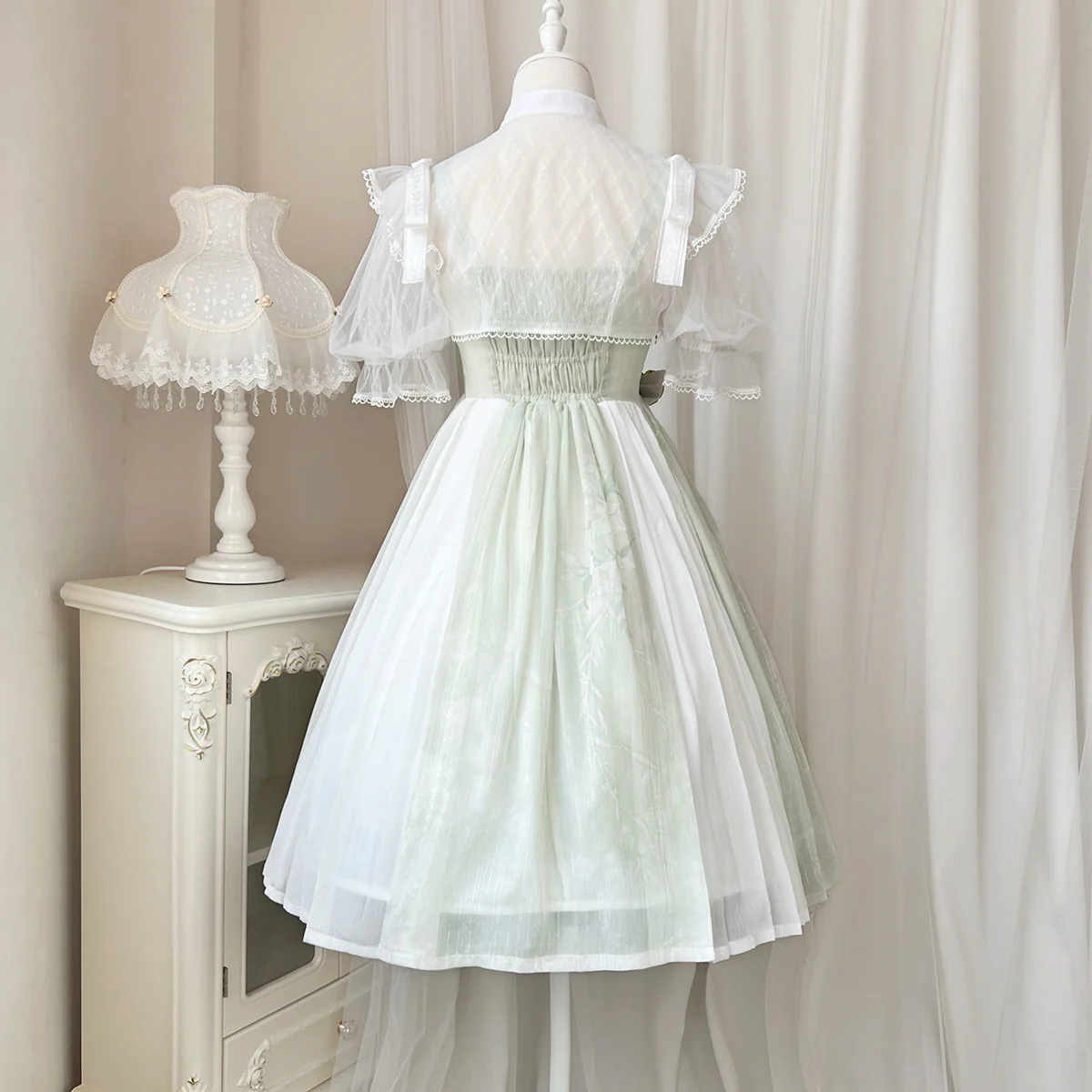 Wind Singing Lily - Qi Lolita Embroidered Dress Suit - Image 3