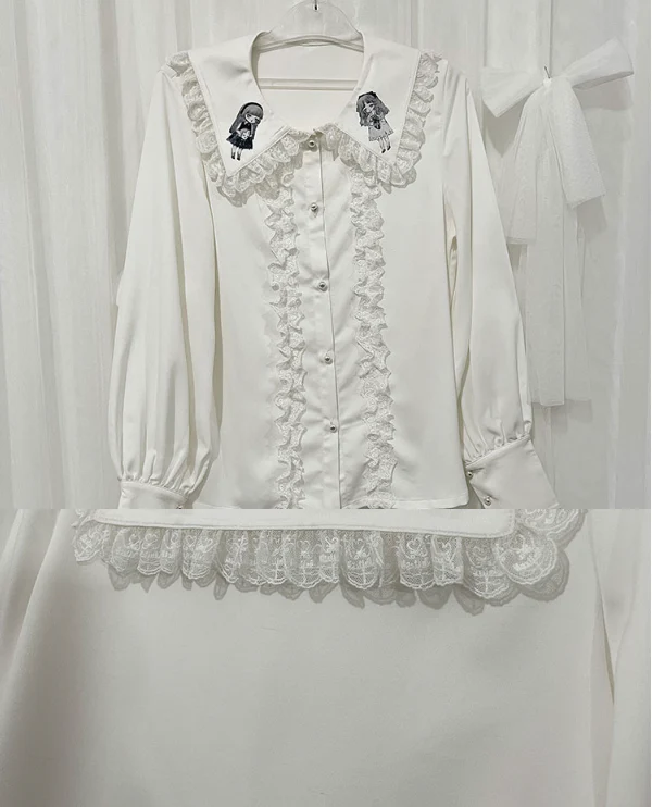 Corroding the Heart - Ouji Lolita Shirt Suspenders Shorts - Image 26