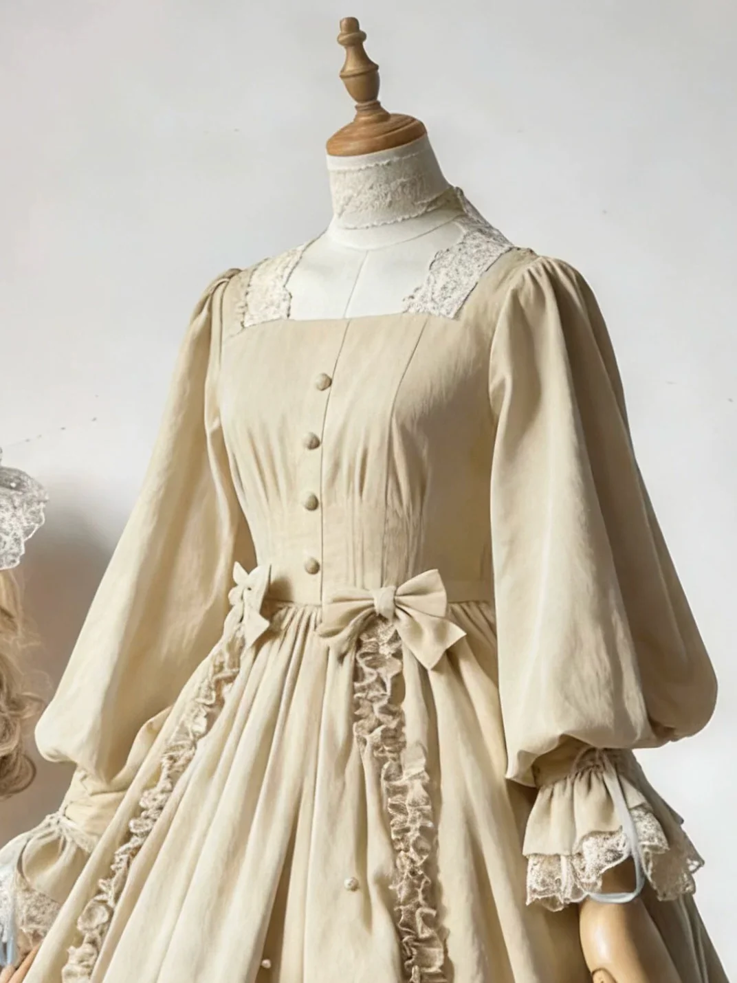 Moonlit Lily - Cotton Classic Lolita OP Dress, Lily Embroidery - Image 6