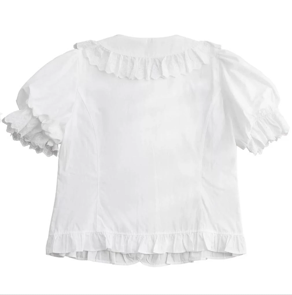 Cotton Kawaii Lolita Blouse, Short Sleeve - Image 10
