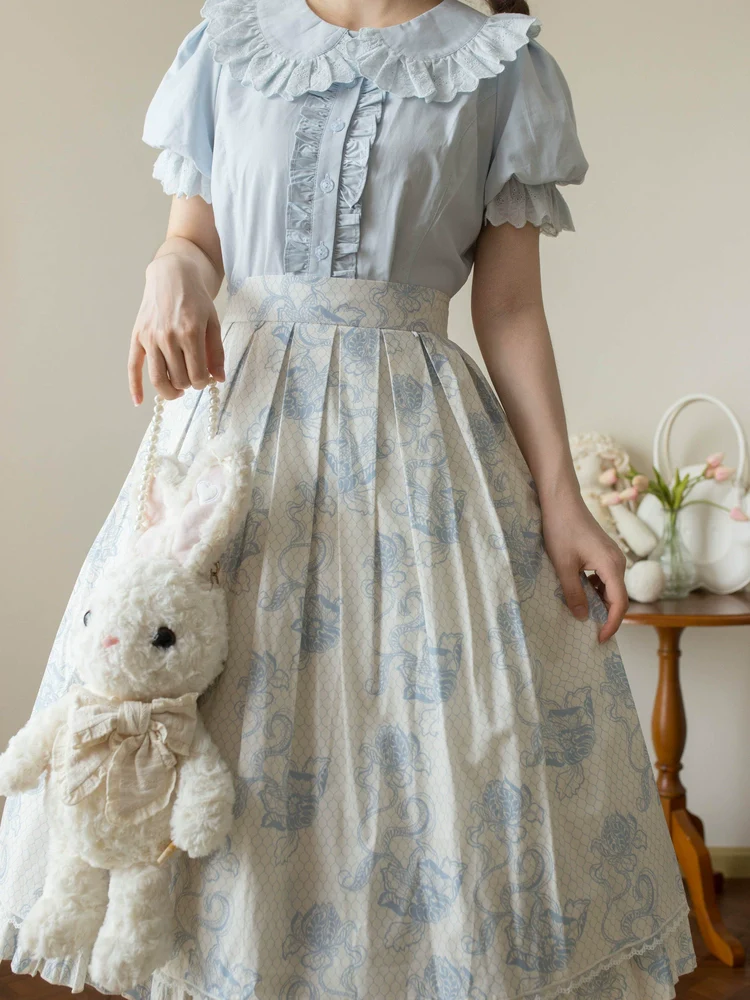 Cotton Kawaii Lolita Blouse, Short Sleeve - Image 13