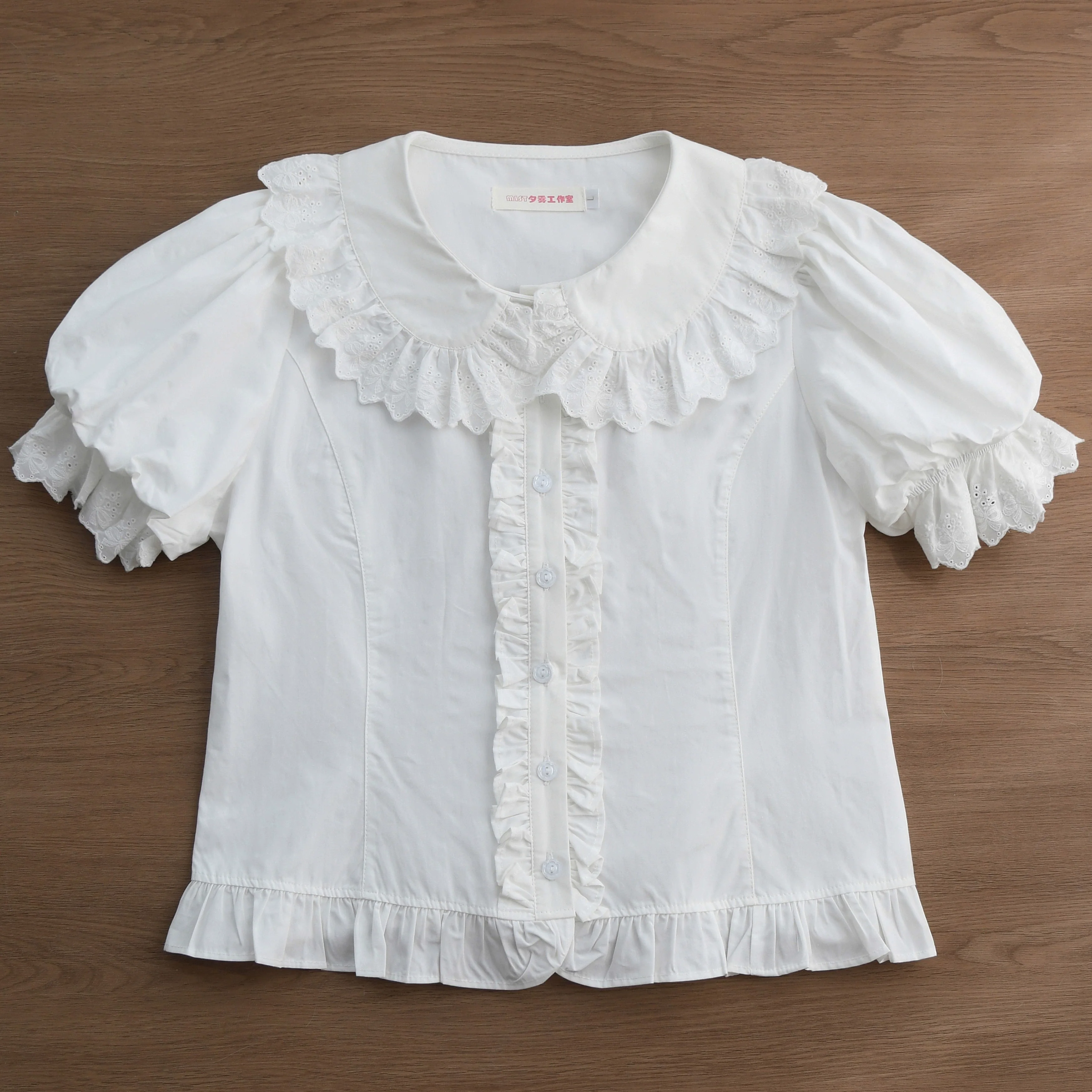 Cotton Kawaii Lolita Blouse, Short Sleeve - Image 9