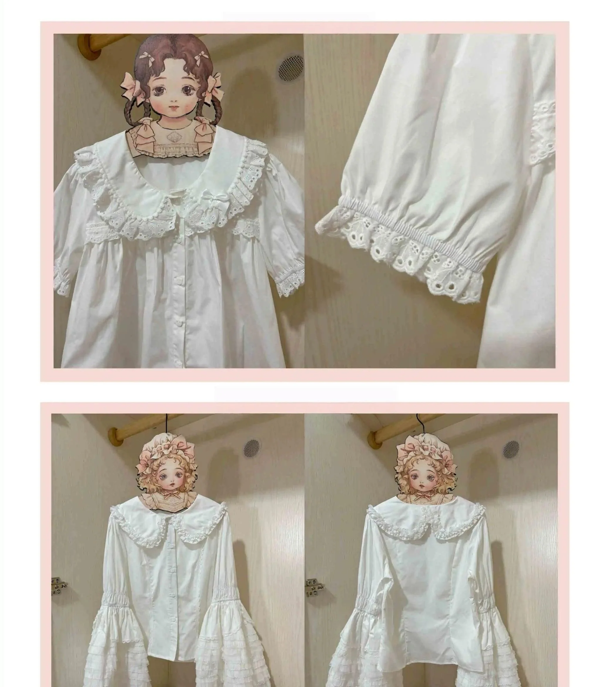 MeowMeow - Rabbit Box - Cotton Peter-pan Collar Lolita Blouse - Image 6