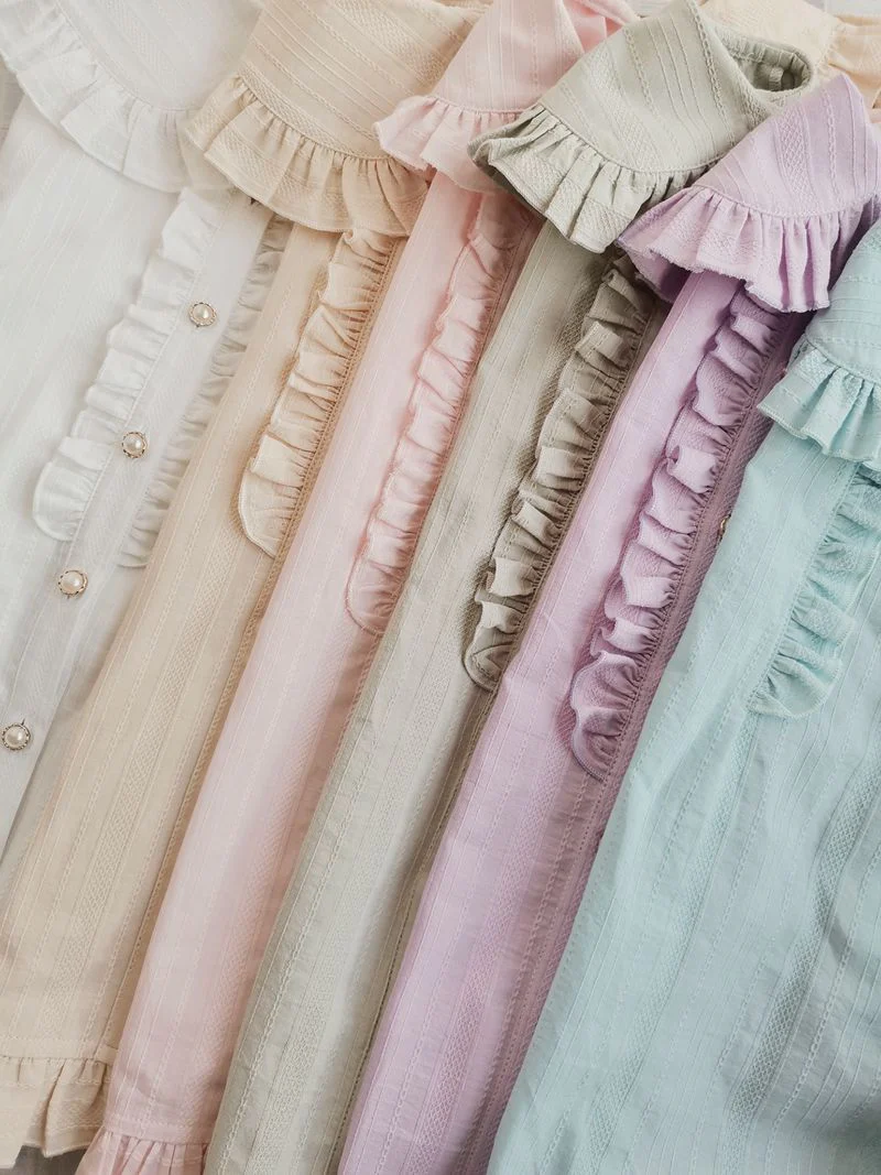 Cotton Sweet Lolita Blouse, Flounce Ruffles - Image 22