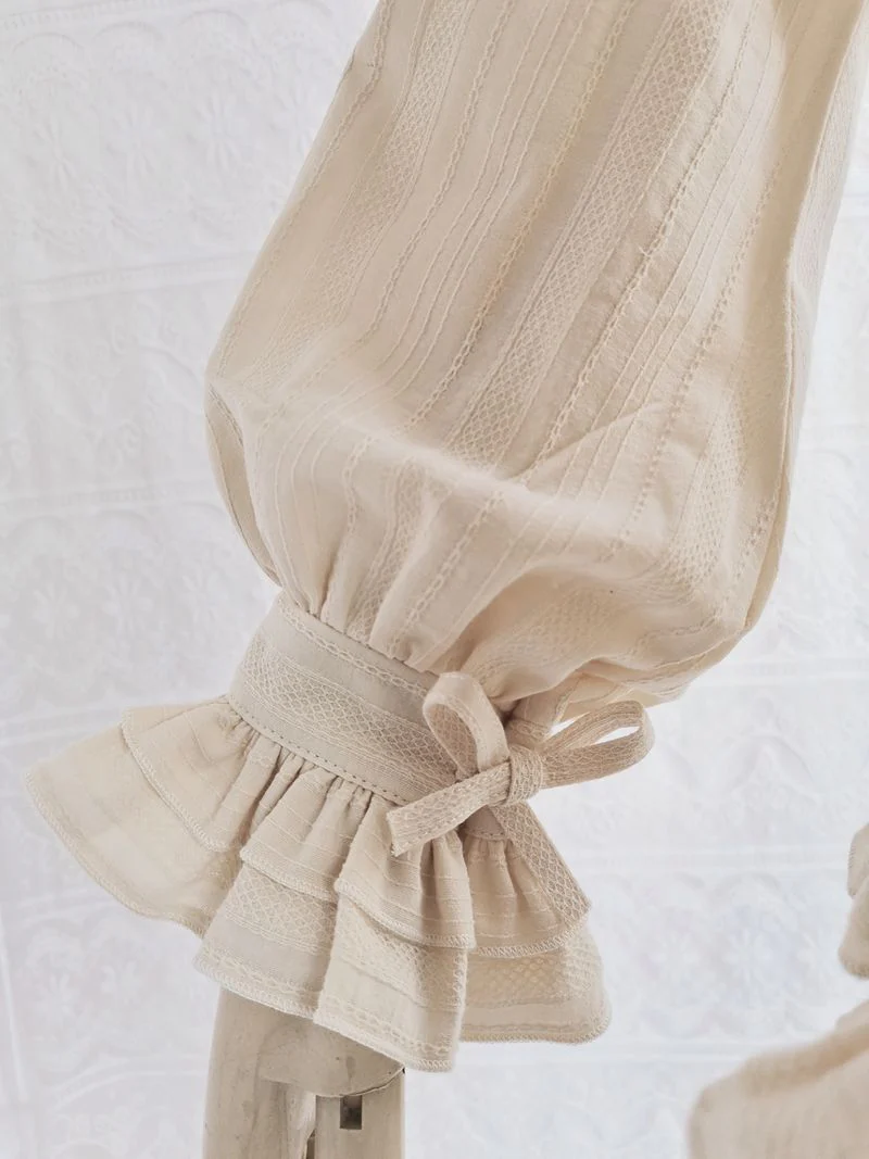 Cotton Sweet Lolita Blouse, Flounce Ruffles - Image 8