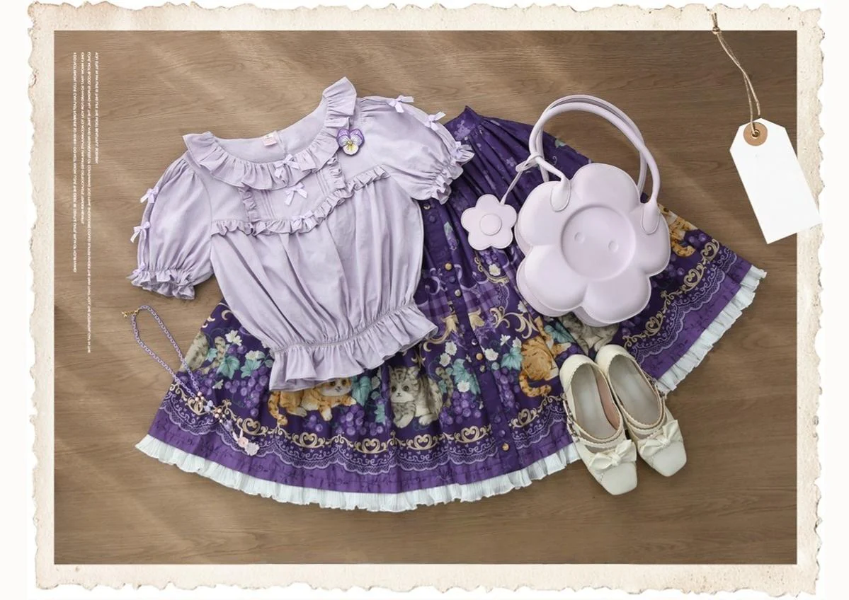 Fluffy Clouds - Cotton Plus Size Lolita Blouse Muti-Colored Shirt - Image 11