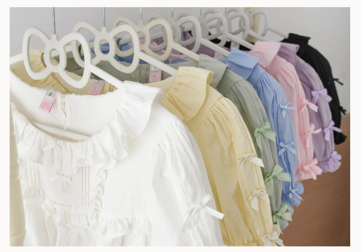 Fluffy Clouds - Cotton Plus Size Lolita Blouse Muti-Colored Shirt - Image 4