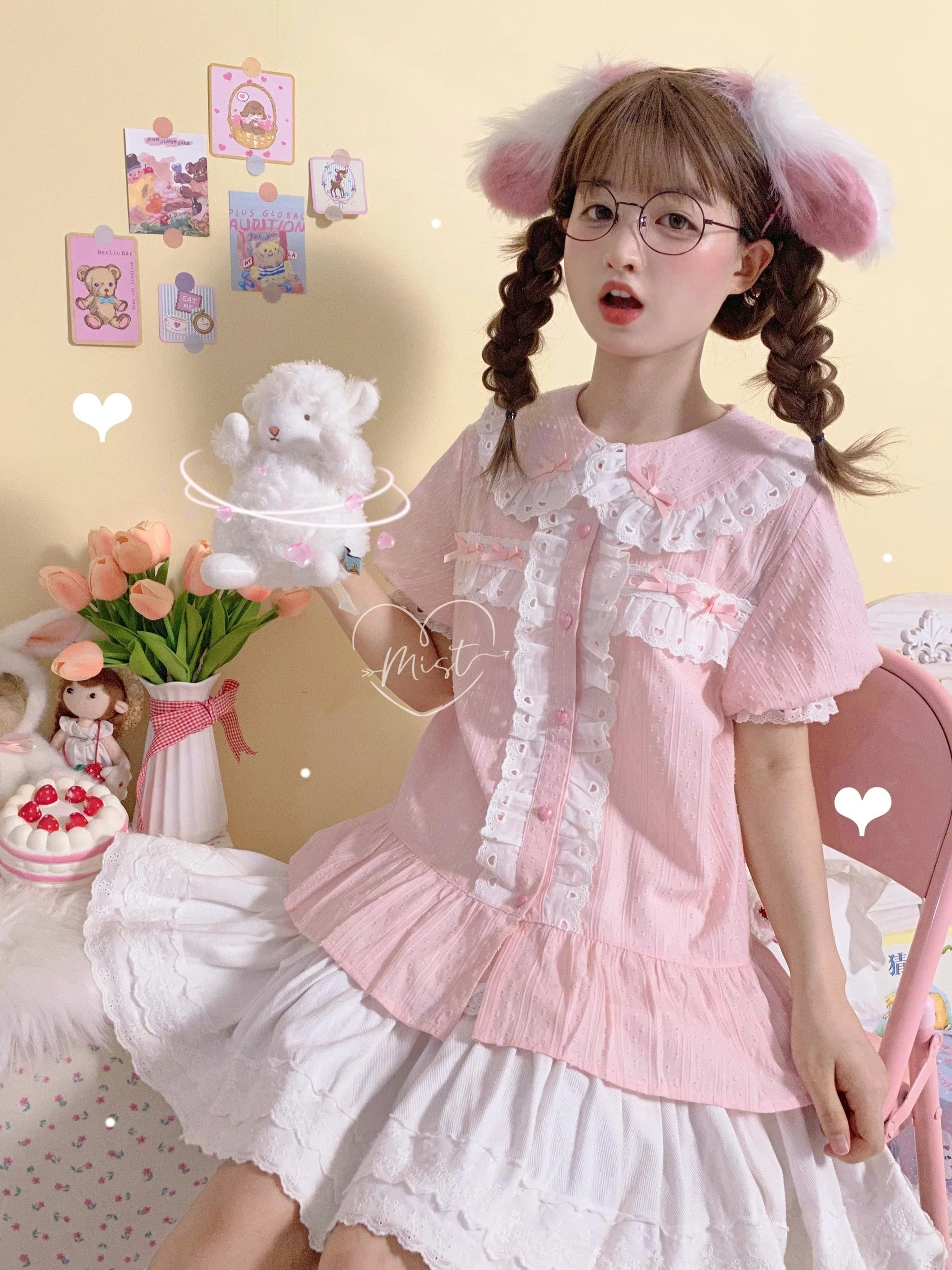 Cotton Sweet Lolita Blouse, Peter Pan Collar