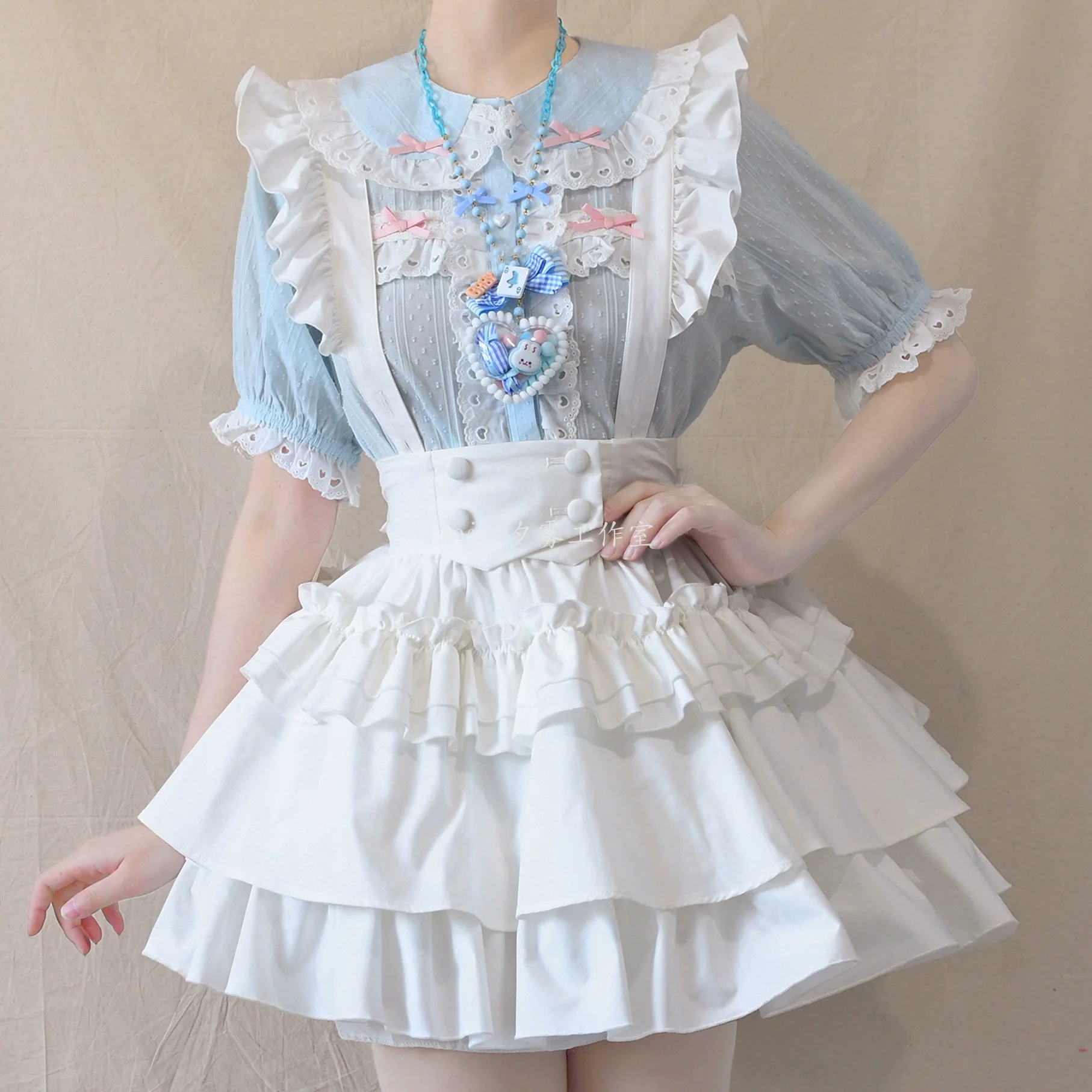 Cotton Sweet Lolita Blouse, Peter Pan Collar - Image 22