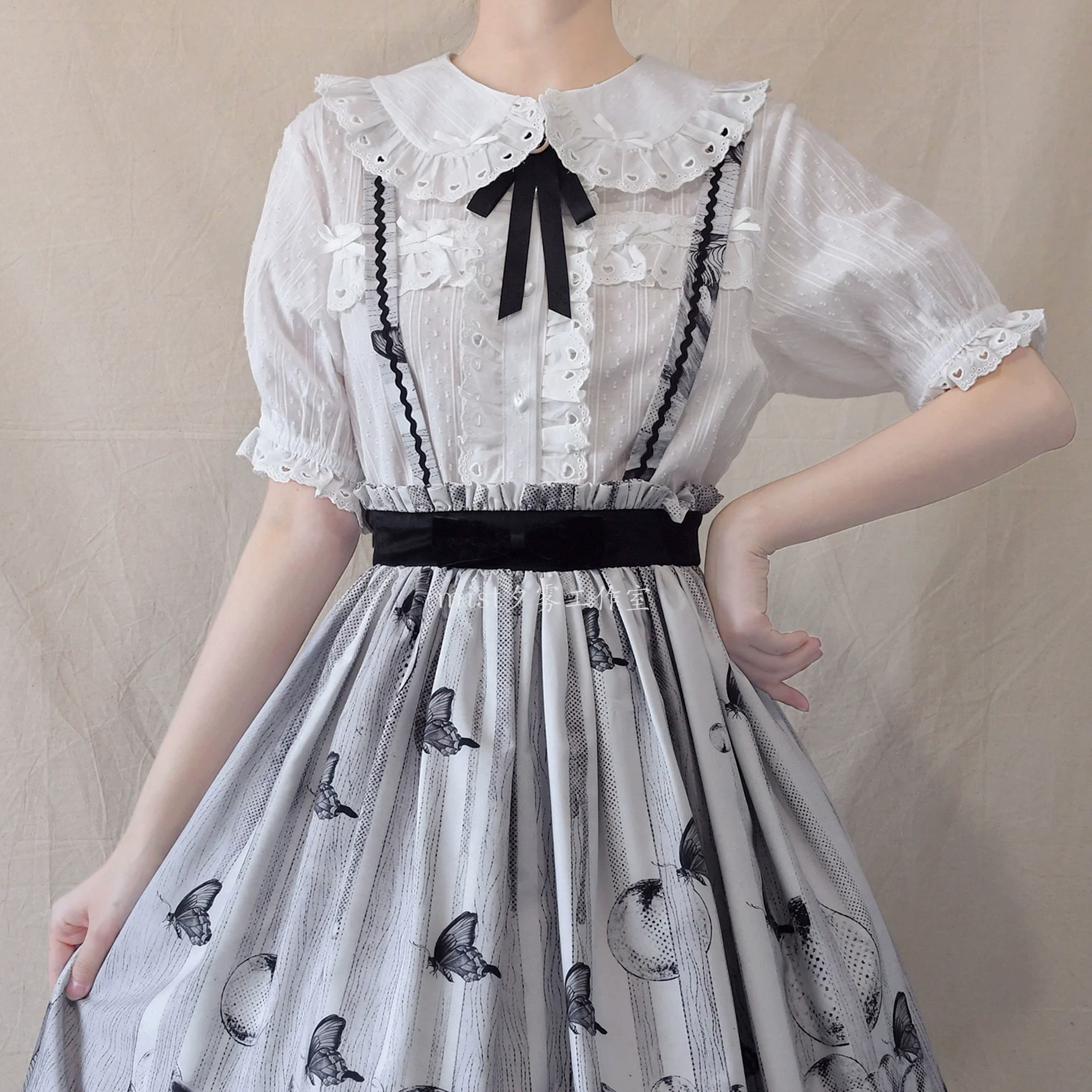 Cotton Sweet Lolita Blouse, Peter Pan Collar - Image 23