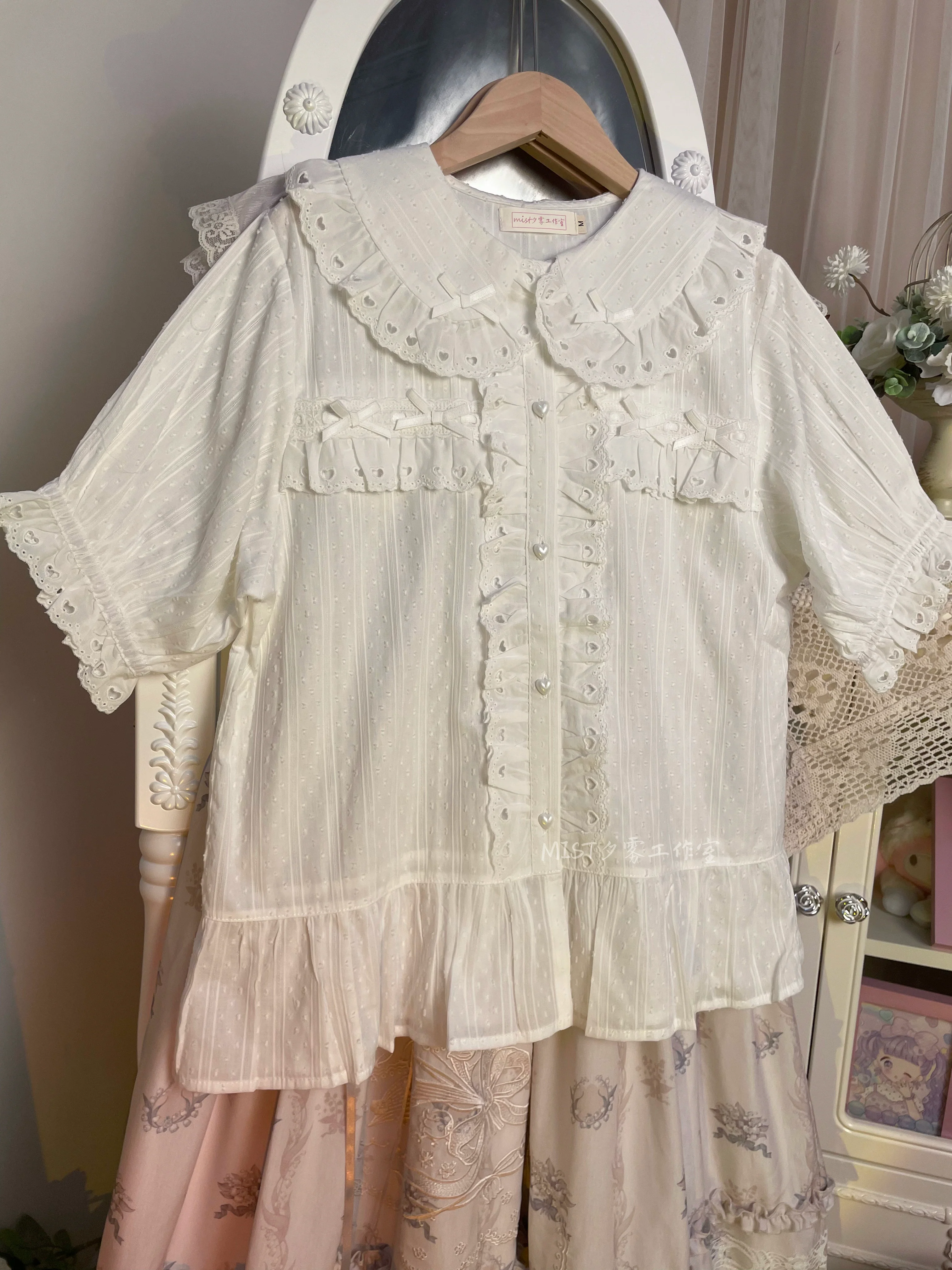 Cotton Sweet Lolita Blouse, Peter Pan Collar - Image 25