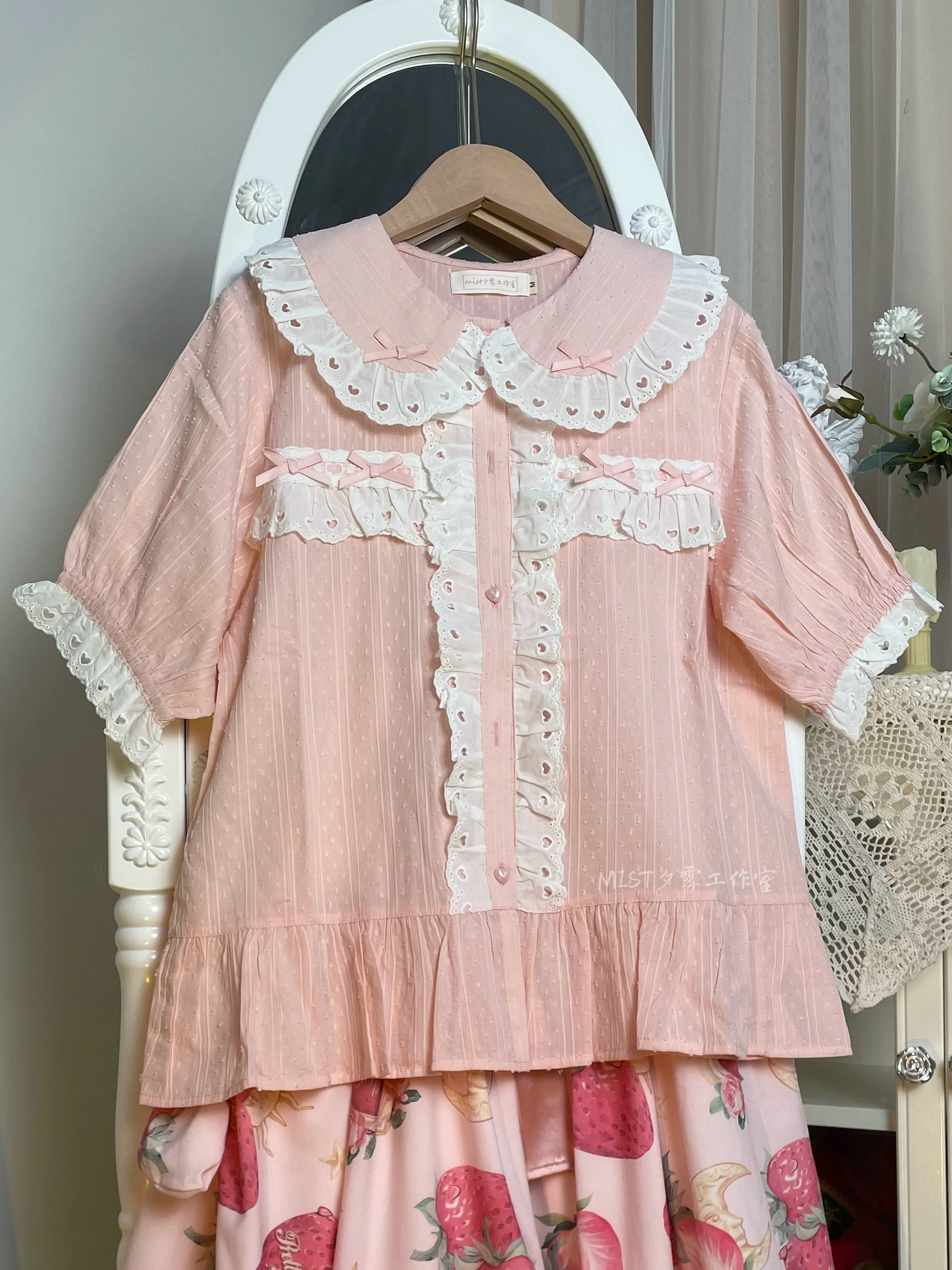 Cotton Sweet Lolita Blouse, Peter Pan Collar - Image 26