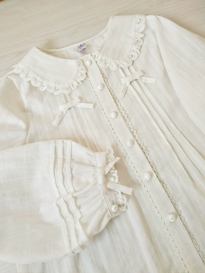 Cotton Sweet Lolita Blouse, Single / Fleece Lined Version - Image 10