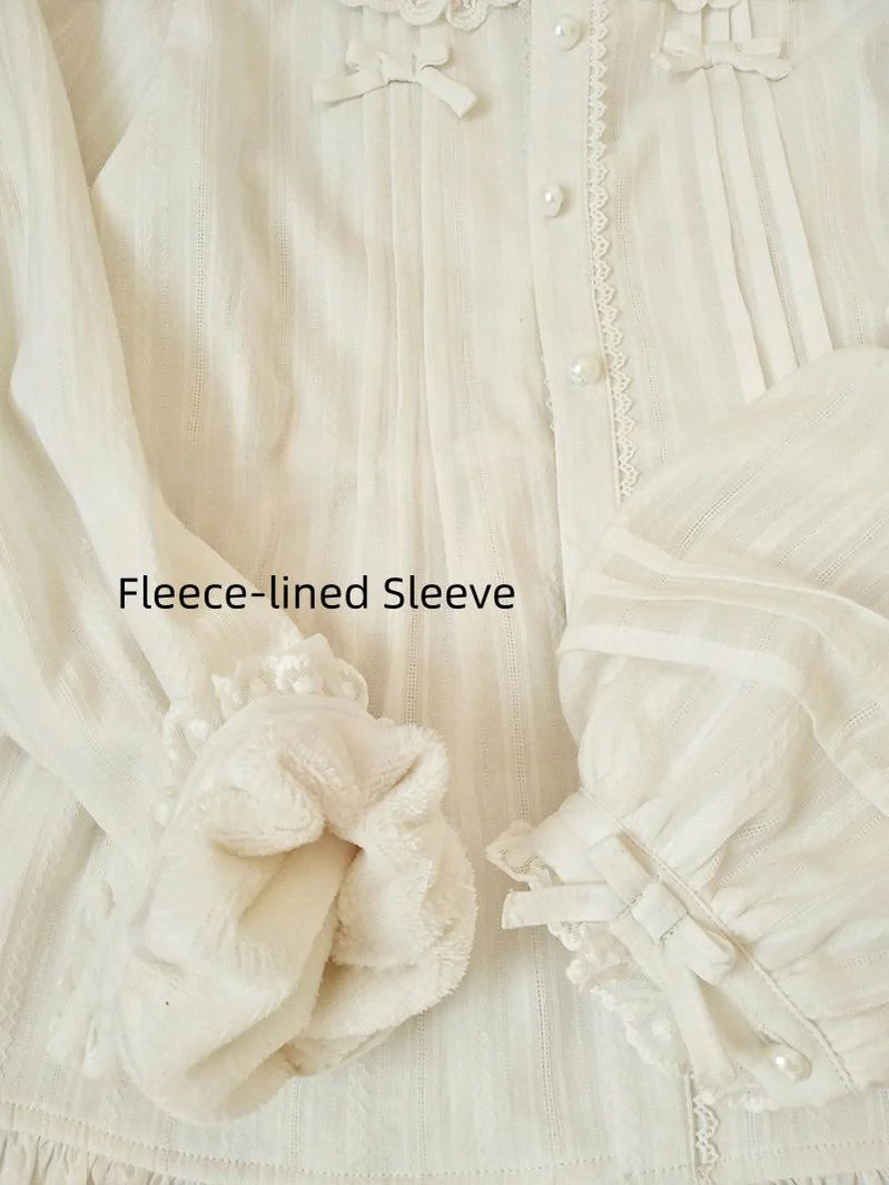 Cotton Sweet Lolita Blouse, Single / Fleece Lined Version - Image 12