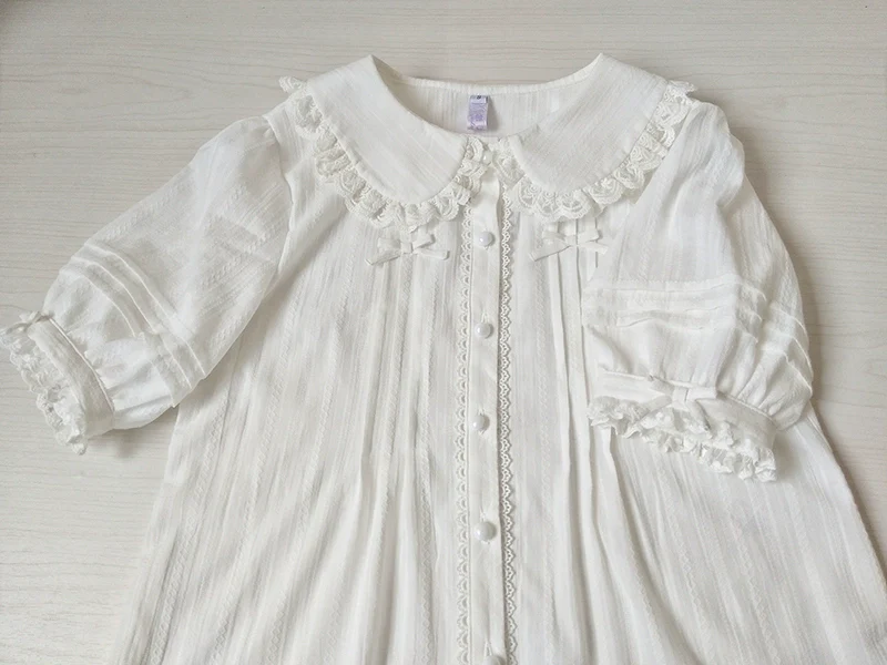 Cotton Sweet Lolita Blouse, Single / Fleece Lined Version - Image 6