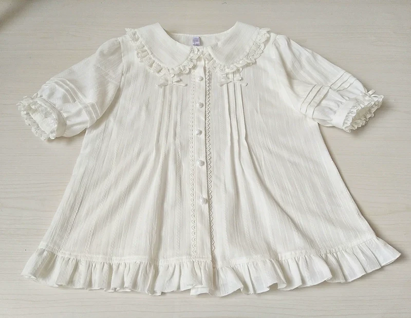 Cotton Sweet Lolita Blouse, Single / Fleece Lined Version - Image 8