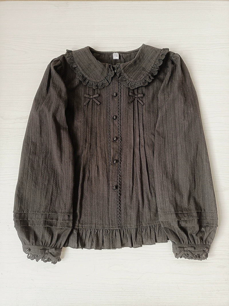 Cotton Sweet Lolita Blouse, Single / Fleece Lined Version - Image 9
