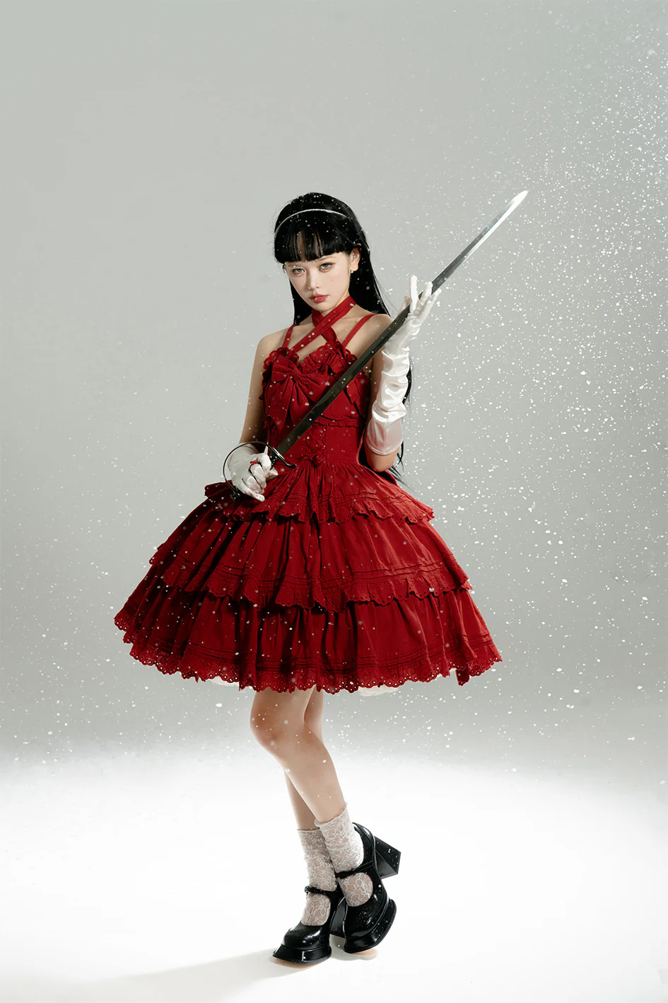 MEEKWIND - Miss Flora - Cotton Sweet Lolita Dress Set Doll-like OP and JSK - Image 12