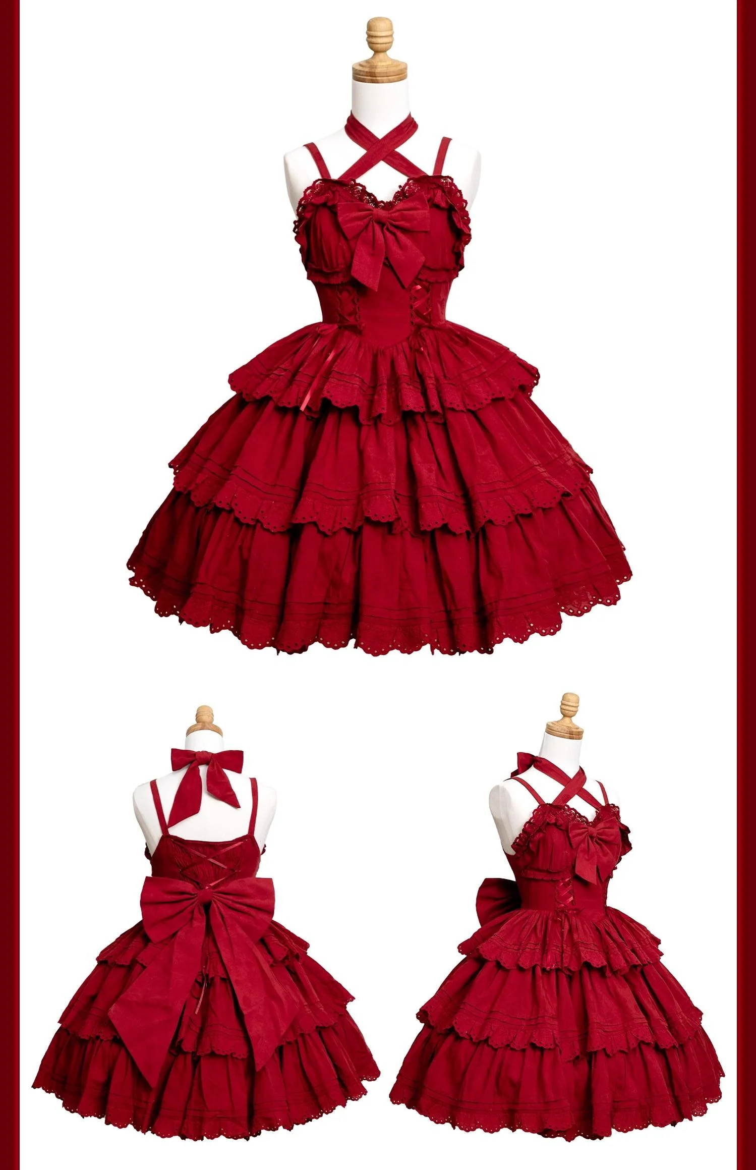 MEEKWIND - Miss Flora - Cotton Sweet Lolita Dress Set Doll-like OP and JSK - Image 15