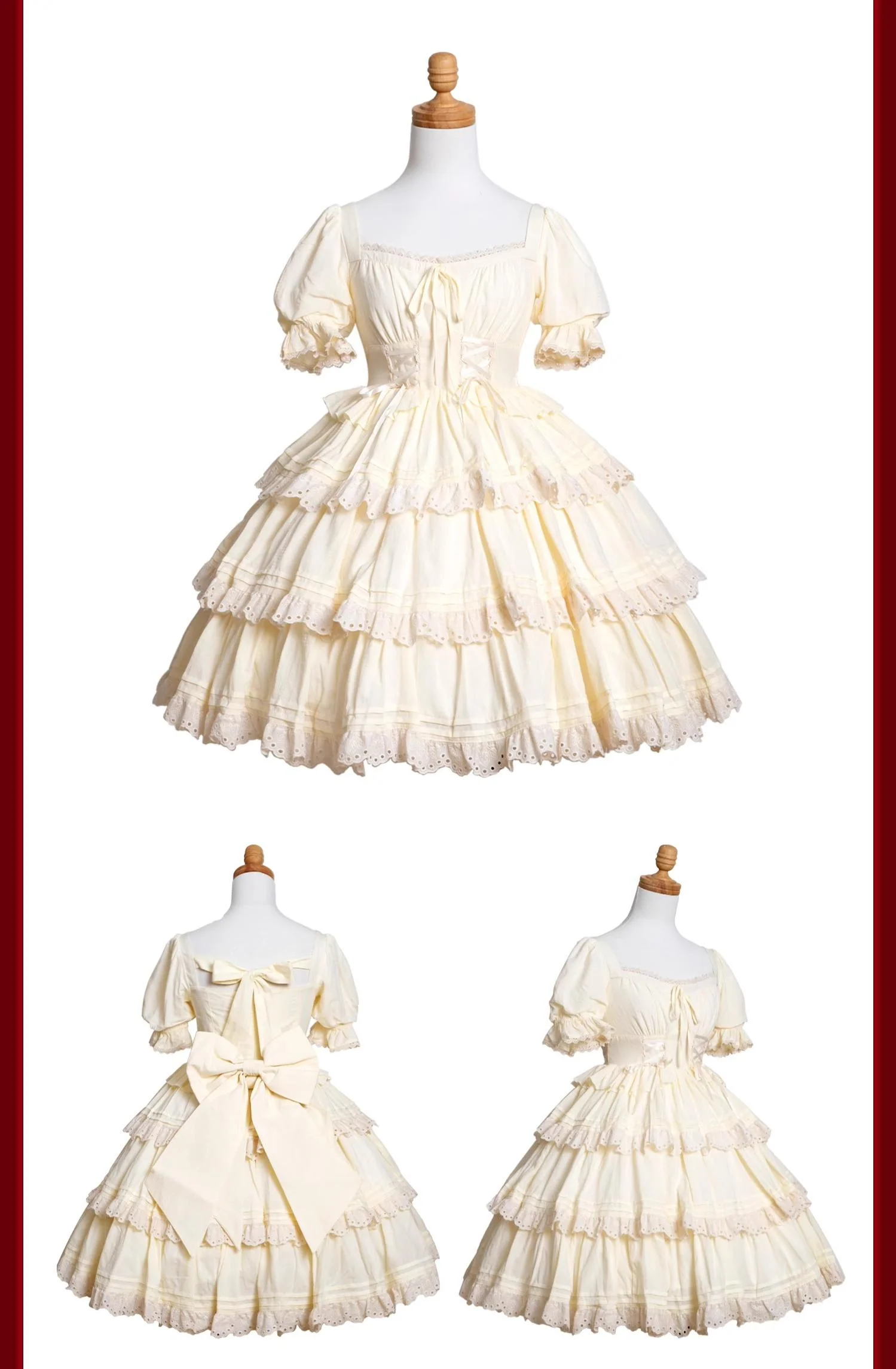 MEEKWIND - Miss Flora - Cotton Sweet Lolita Dress Set Doll-like OP and JSK - Image 17