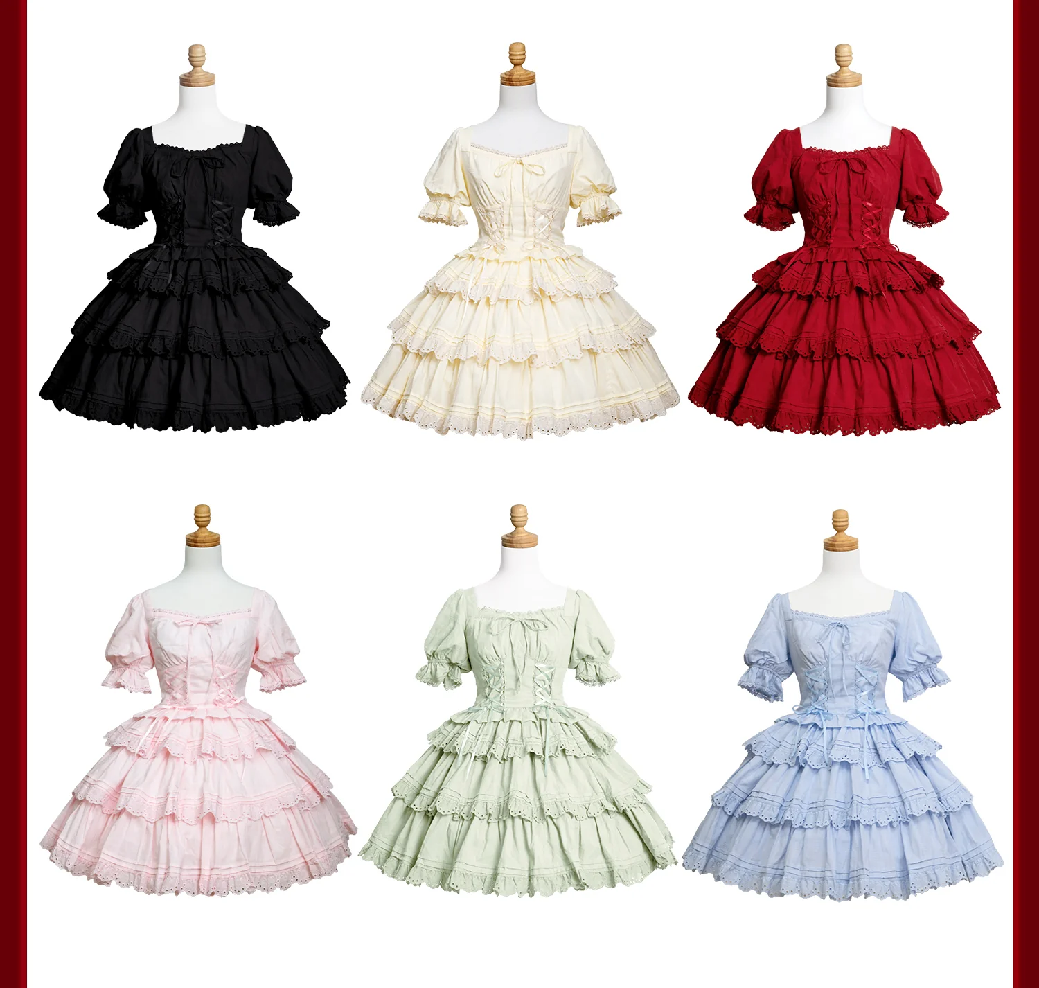 MEEKWIND - Miss Flora - Cotton Sweet Lolita Dress Set Doll-like OP and JSK - Image 18