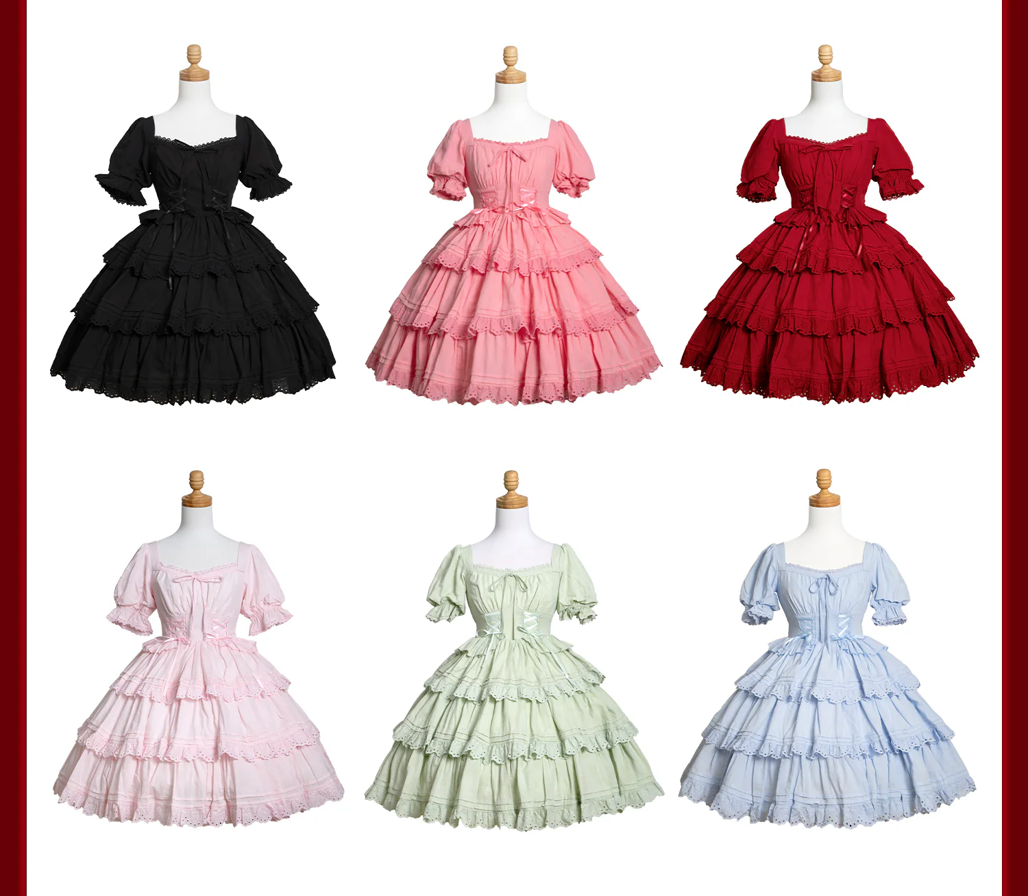 MEEKWIND - Miss Flora - Cotton Sweet Lolita Dress Set Doll-like OP and JSK - Image 19