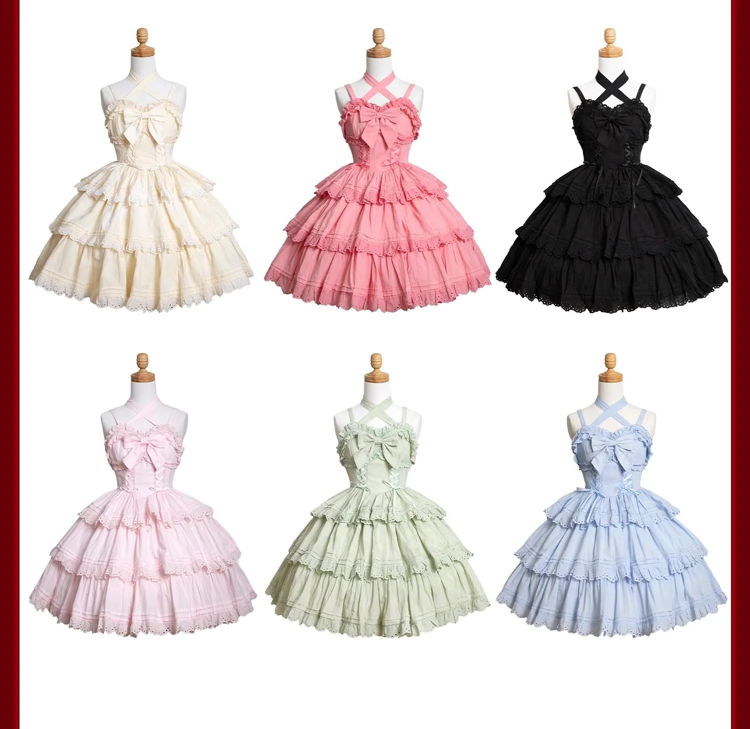 MEEKWIND - Miss Flora - Cotton Sweet Lolita Dress Set Doll-like OP and JSK - Image 20