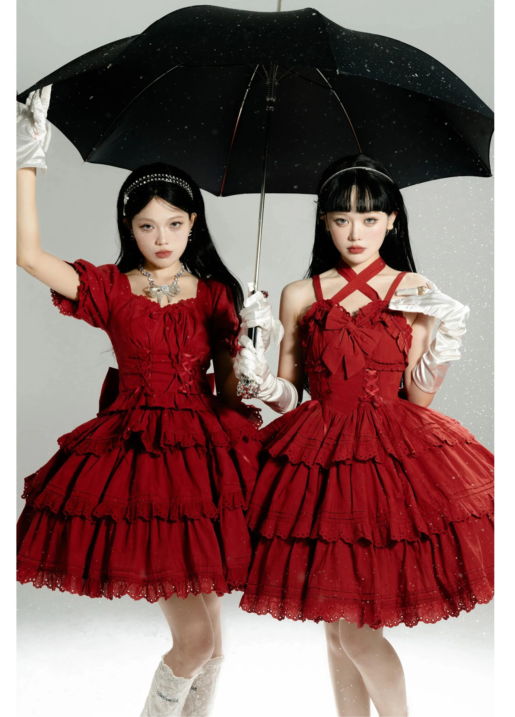 MEEKWIND - Miss Flora - Cotton Sweet Lolita Dress Set Doll-like OP and JSK - Image 3