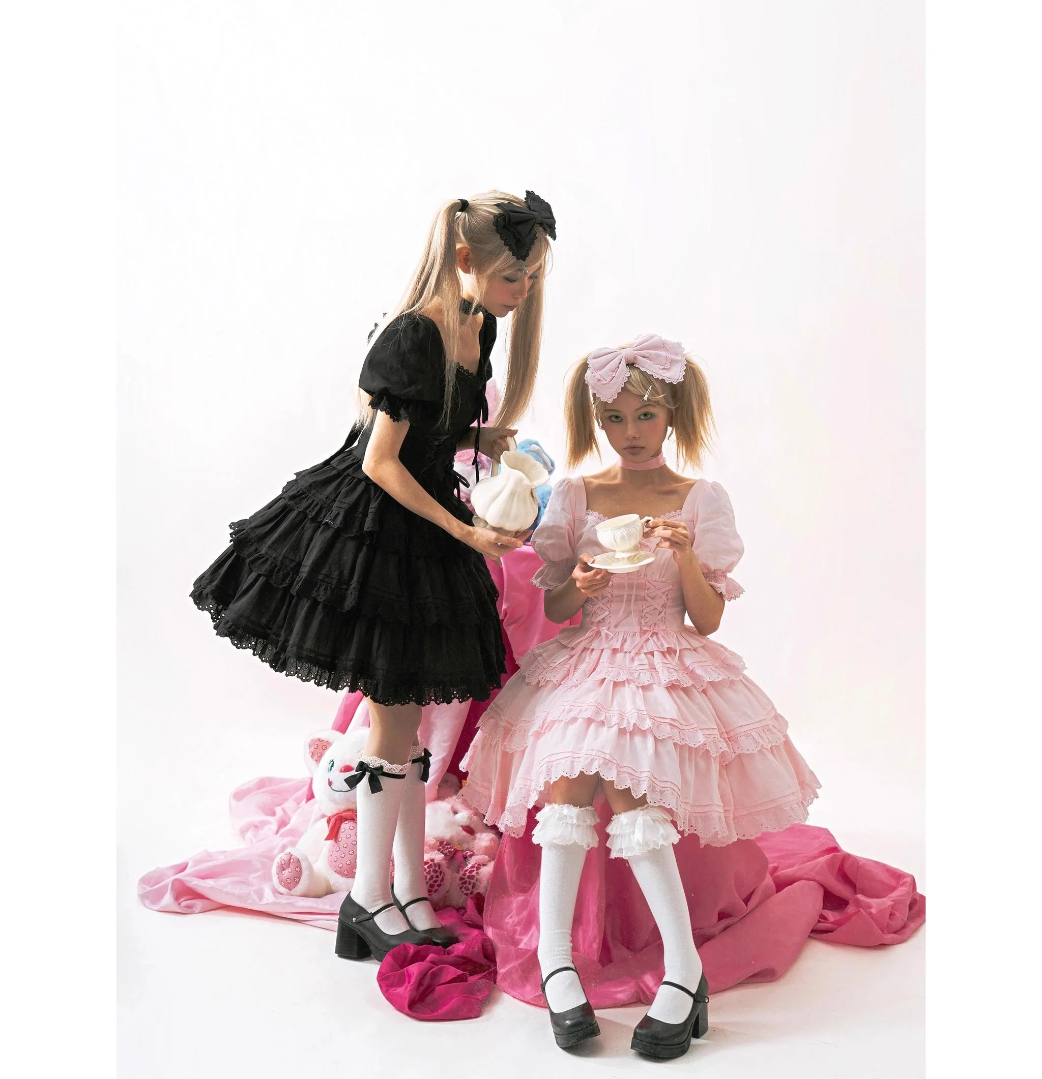 MEEKWIND - Miss Flora - Cotton Sweet Lolita Dress Set Doll-like OP and JSK - Image 4
