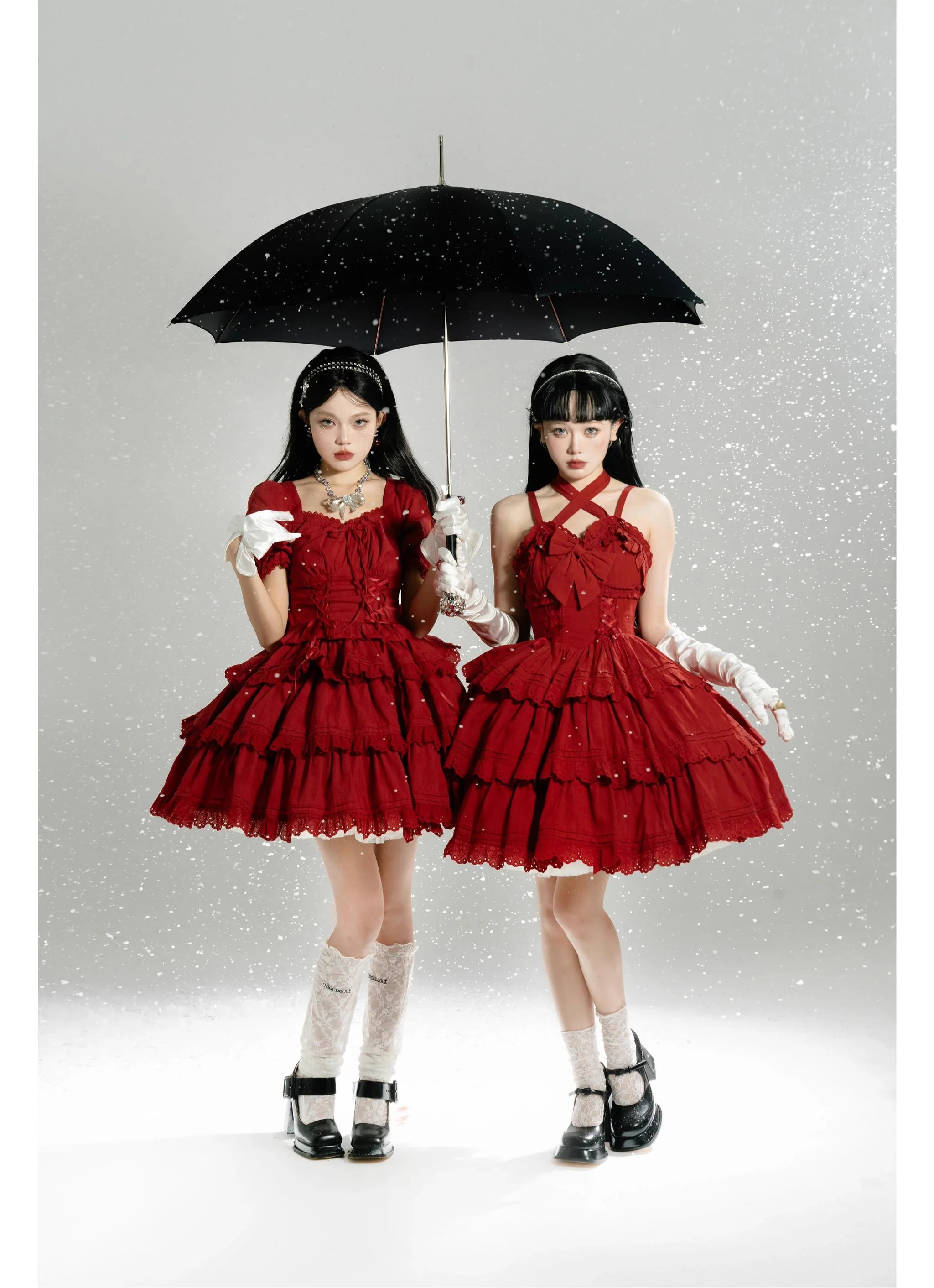 MEEKWIND - Miss Flora - Cotton Sweet Lolita Dress Set Doll-like OP and JSK - Image 5