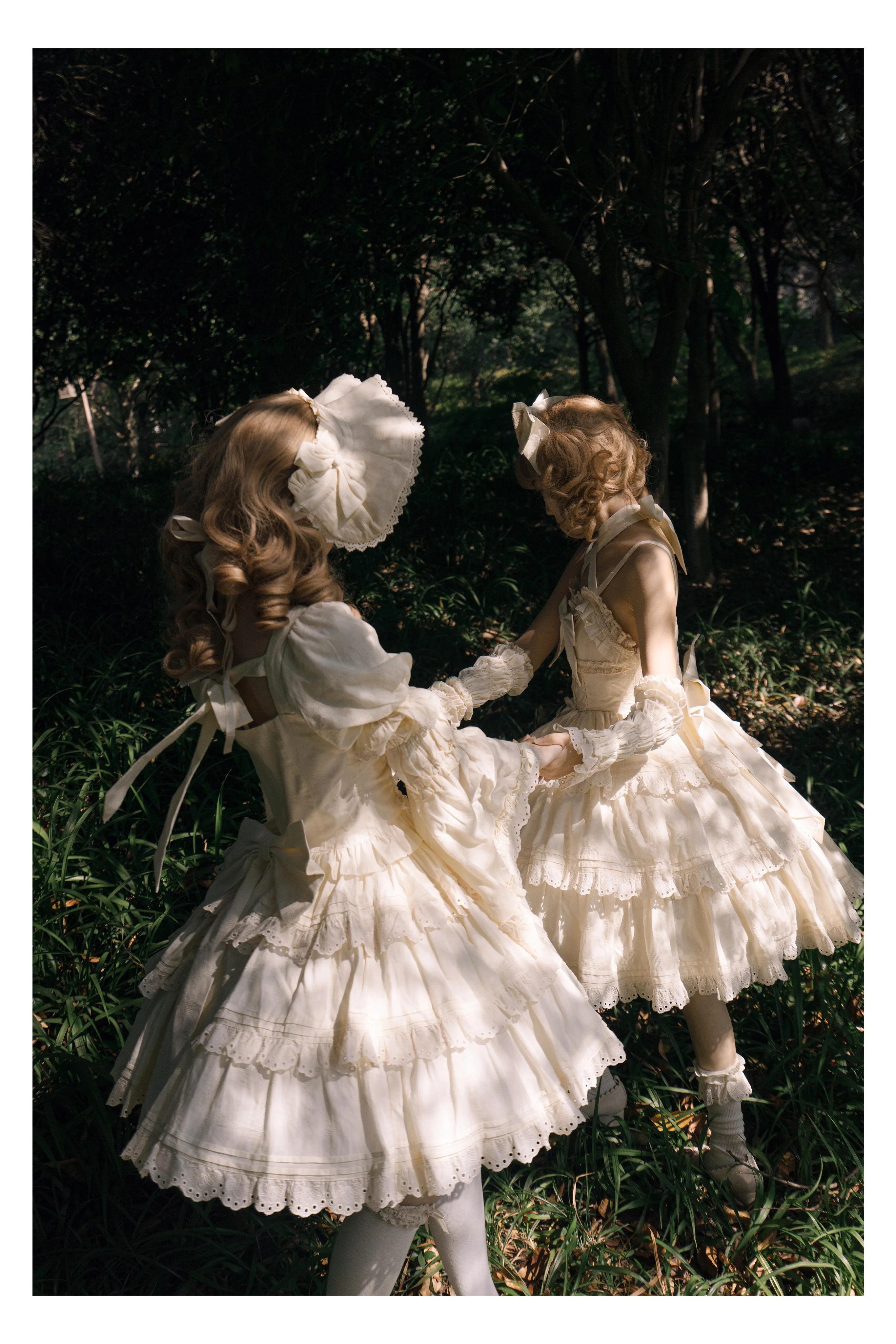 MEEKWIND - Miss Flora - Cotton Sweet Lolita Dress Set Doll-like OP and JSK - Image 7