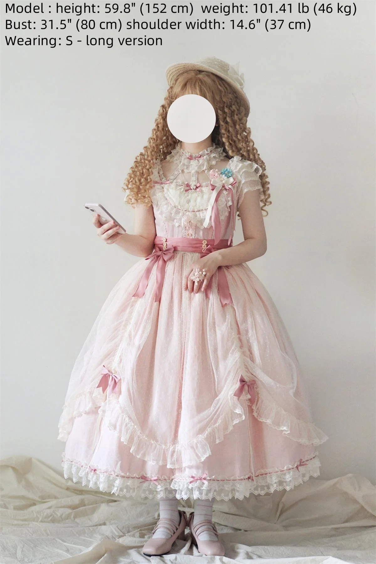 Fluttering Cherry Spring Strings - Cotton Sweet Lolita JSK Dress - Image 78