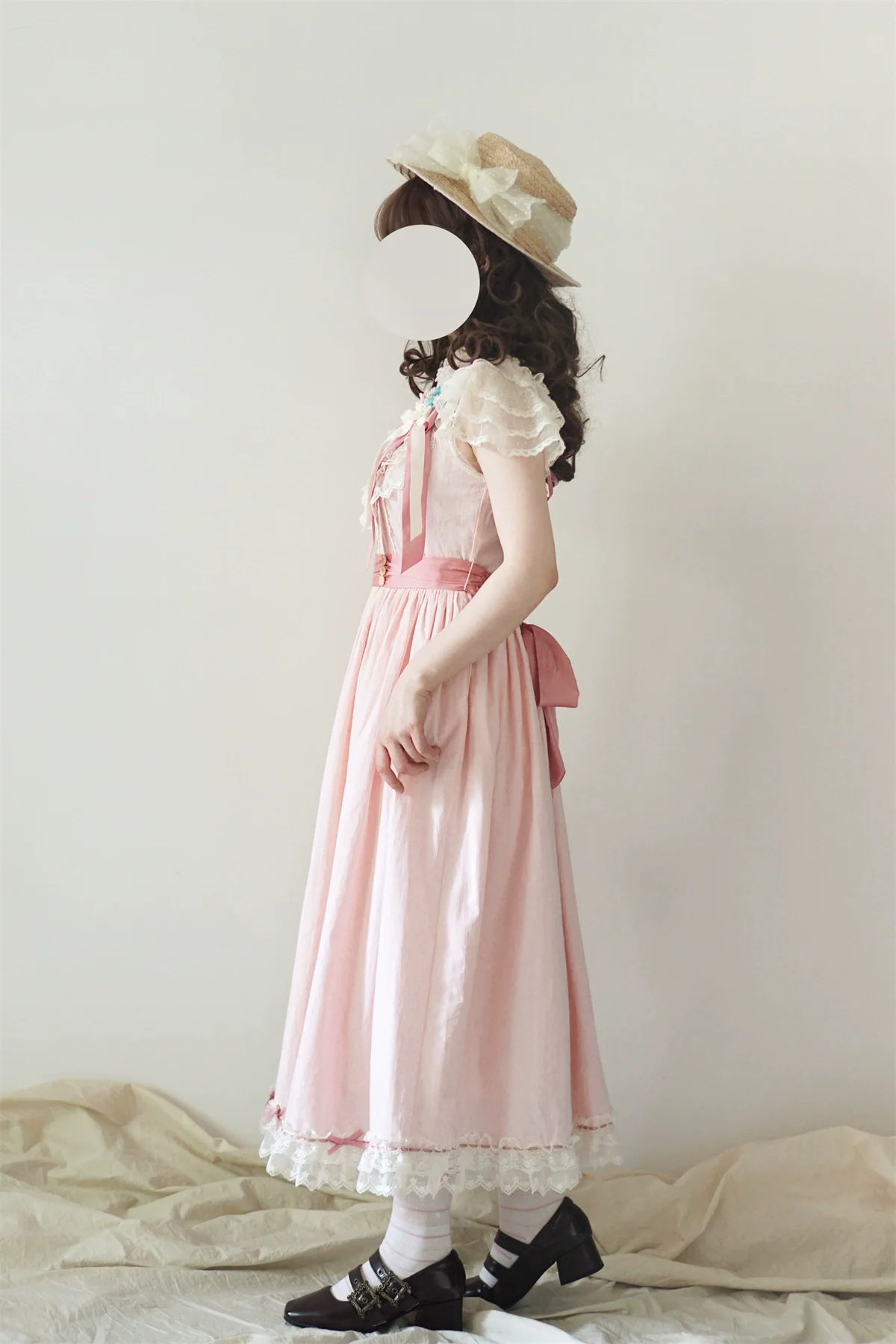 Fluttering Cherry Spring Strings - Cotton Sweet Lolita JSK Dress - Image 80