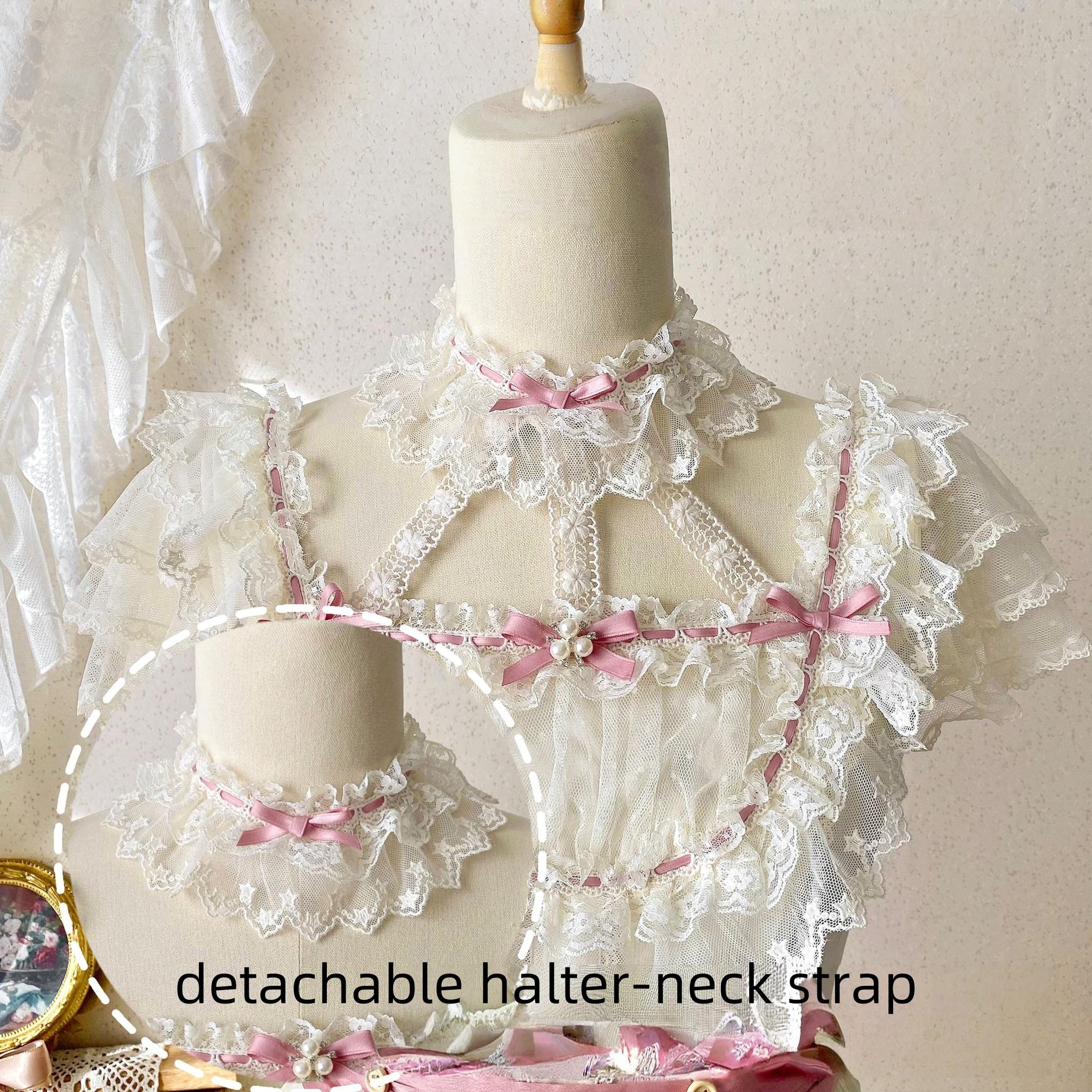 Fluttering Cherry Spring Strings - Cotton Sweet Lolita JSK Dress - Image 90