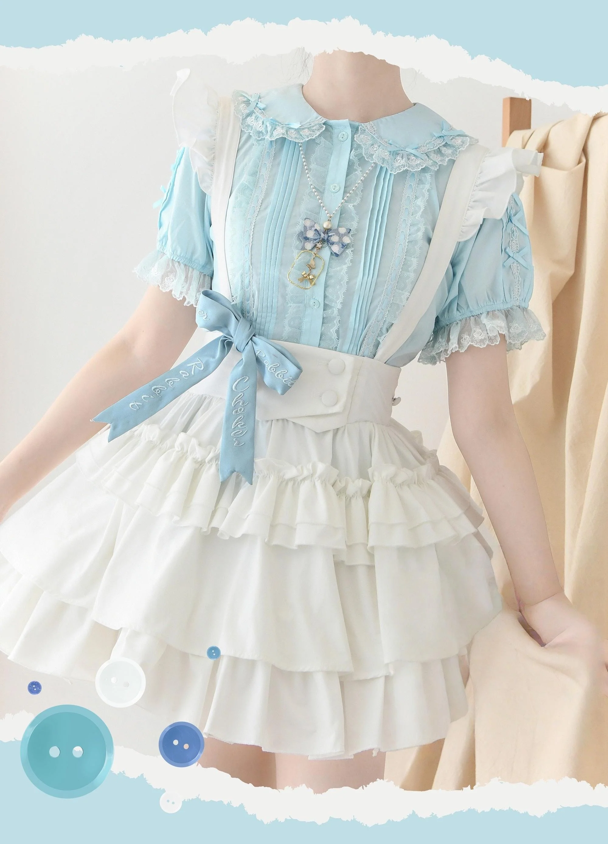 Lanxin Shirt - Cotton Sweet Lolita Lace Blouse - Image 3