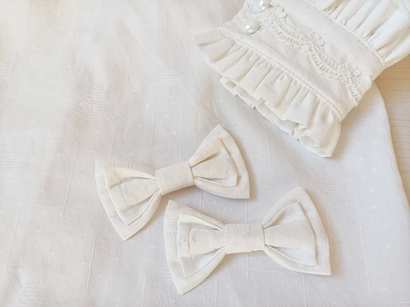 Winter Cotton Lolita Blouse White Long Sleeve Stand Collar Shirt - Image 7