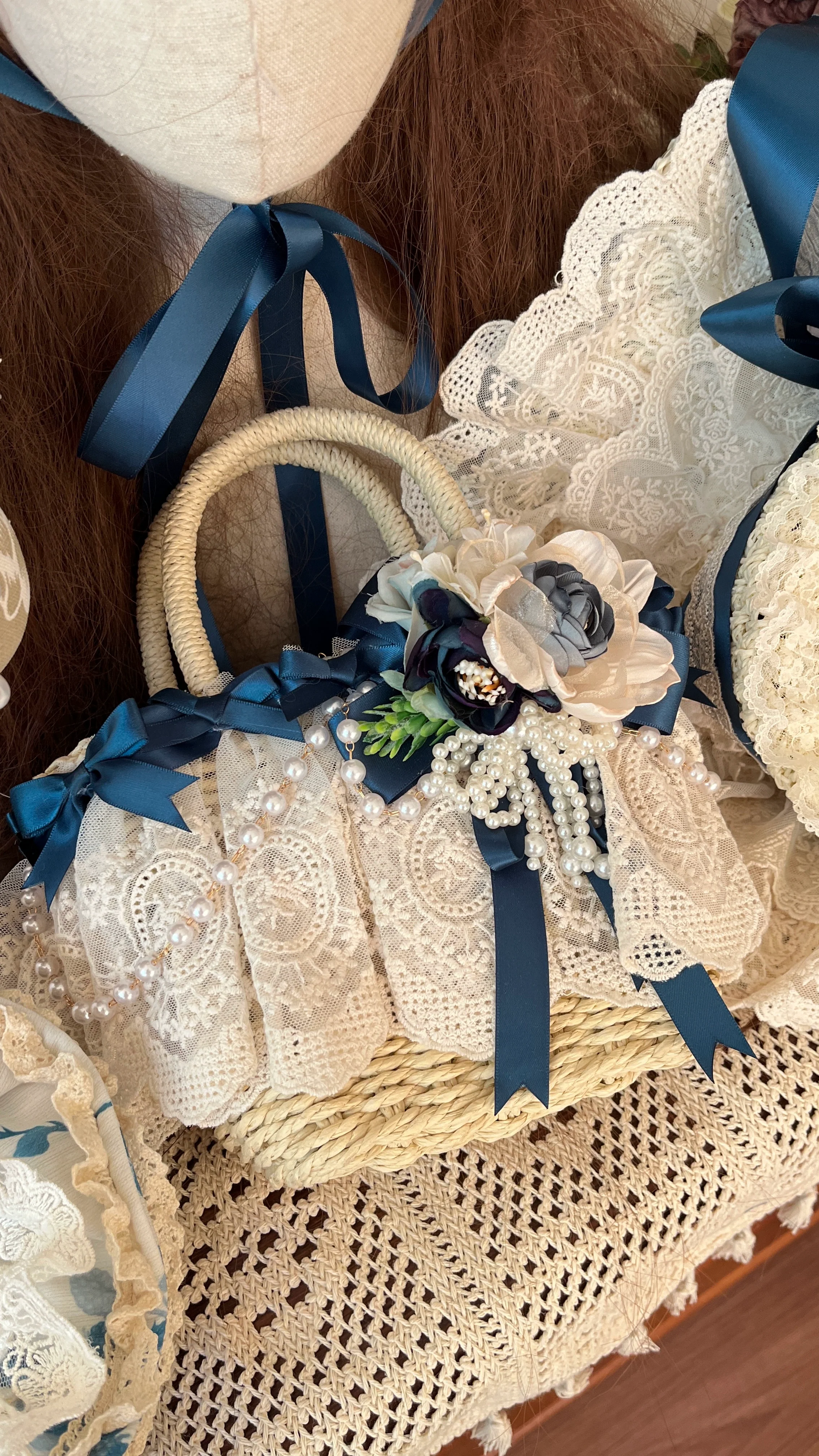 Mulberry Poem - Country Lolita Accessory Set Headdress and Handbag - Image 11