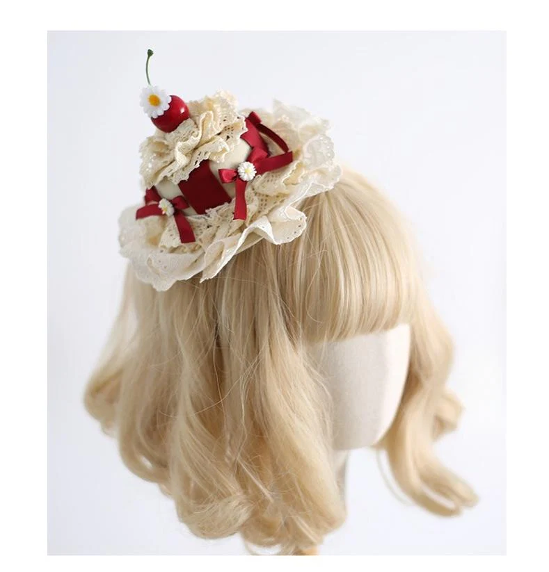 Xiaogui - Country Lolita Headdress, Daisy & Cherry Inspired - Image 4