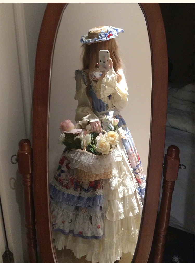 Sweetheart Rabbit Berry - Country Lolita JSK & OP Dress Suit - Image 33