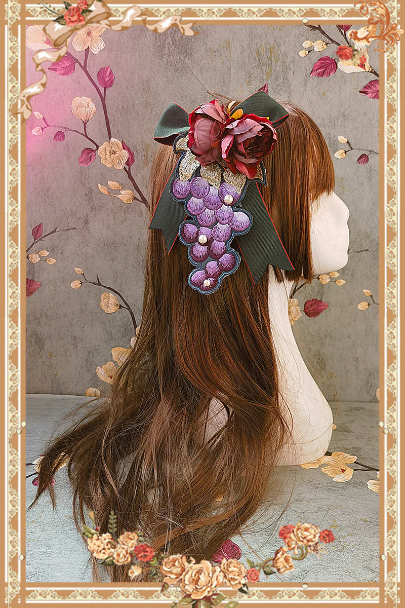 Grape Manor - Country Lolita JSK Suit with Grape Embroidery - Image 14