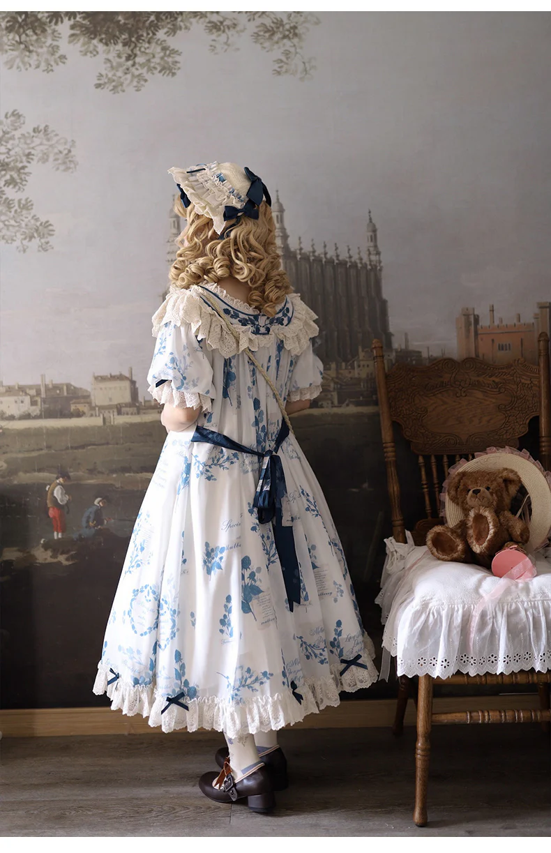 Mulberry Poem - Country Lolita Printed Dress with Cardigan Set - Image 13