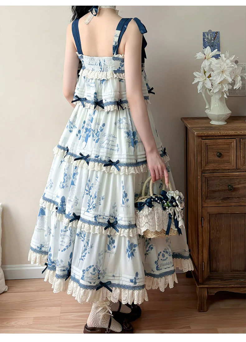 Mulberry Poem - Country Lolita Printed Dress with Cardigan Set - Image 22