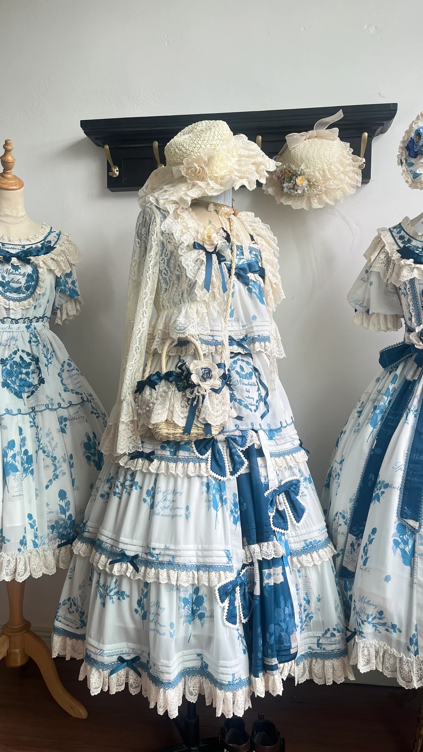 Mulberry Poem - Country Lolita Printed Dress with Cardigan Set - Image 26