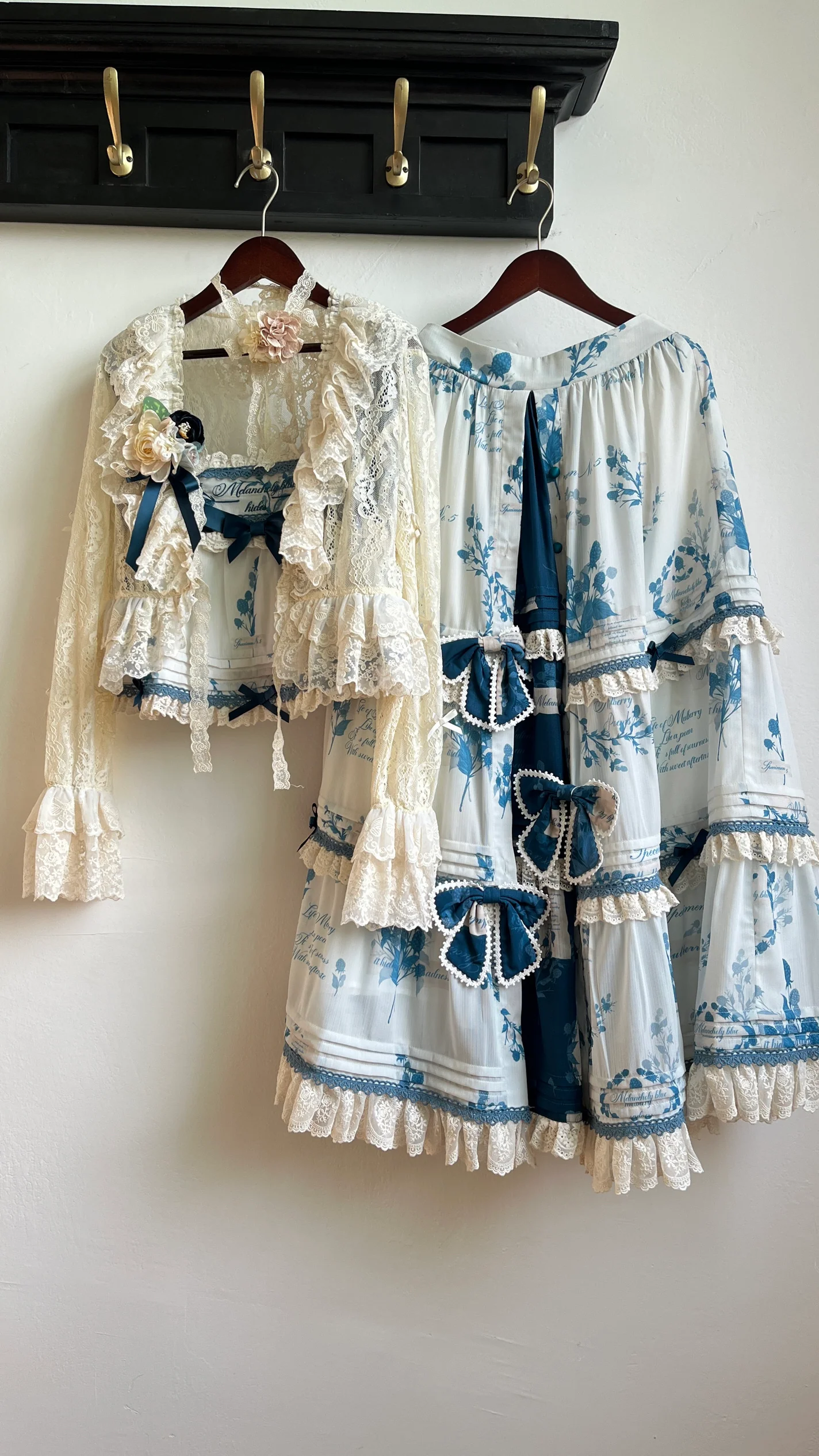 Mulberry Poem - Country Lolita Printed Dress with Cardigan Set - Image 27