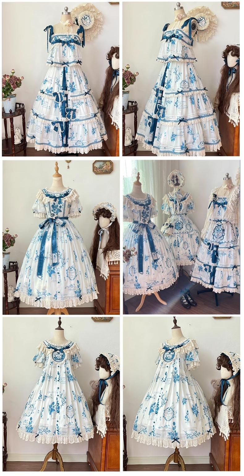Mulberry Poem - Country Lolita Printed Dress with Cardigan Set - Image 28
