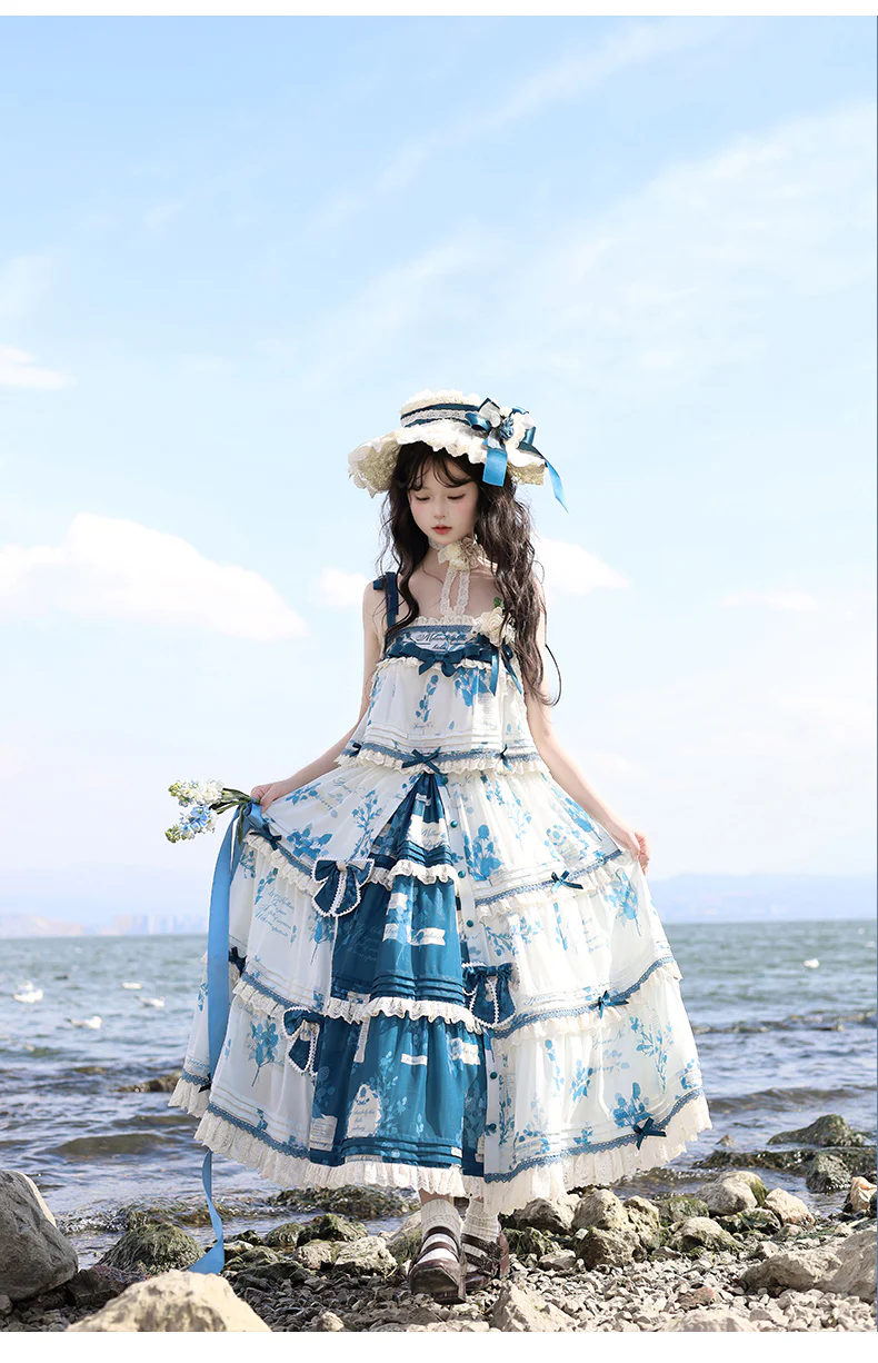 Mulberry Poem - Country Lolita Printed Dress with Cardigan Set - Image 3